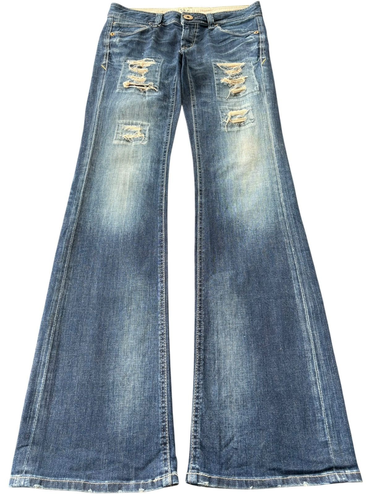 Hysteric Glamour Vintage Japanese Brand Rusty Distressed Low Rise Flare Jeans Size 31" - 1 Thumbnail
