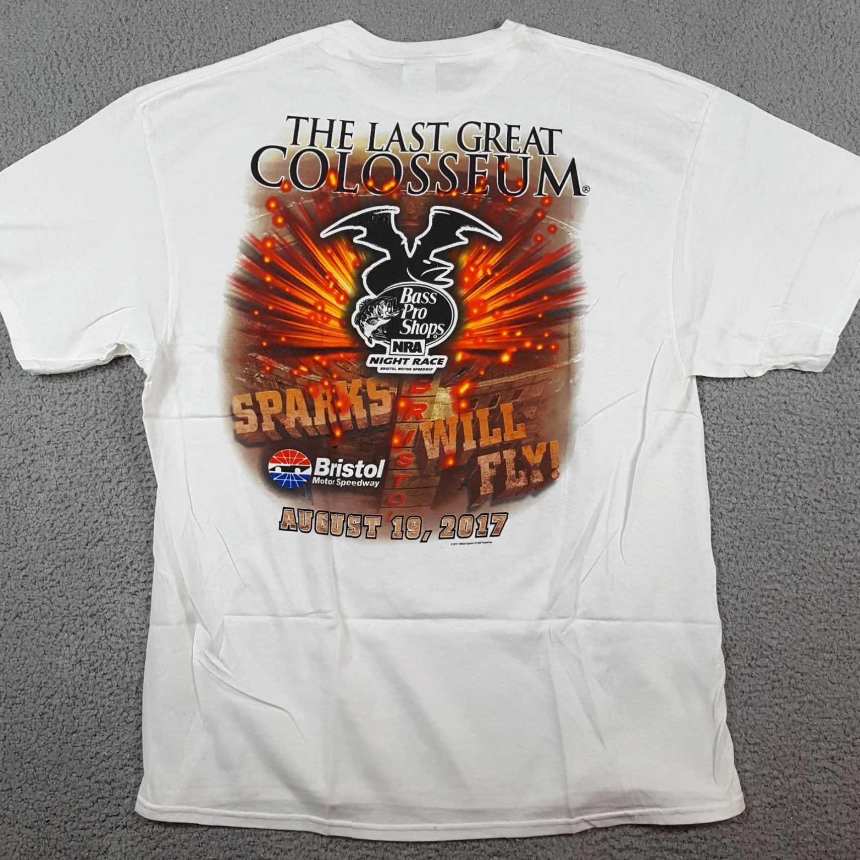Delta VINTAGE NASCAR Gladiators Collide Bristol Racing Delta T-Shirt Mens XL White Cot​ton Embroidered Logo Retro 90s 00s Vintage Y2K Racing EPL Size US XL / EU 56 / 4 - 5 Thumbnail