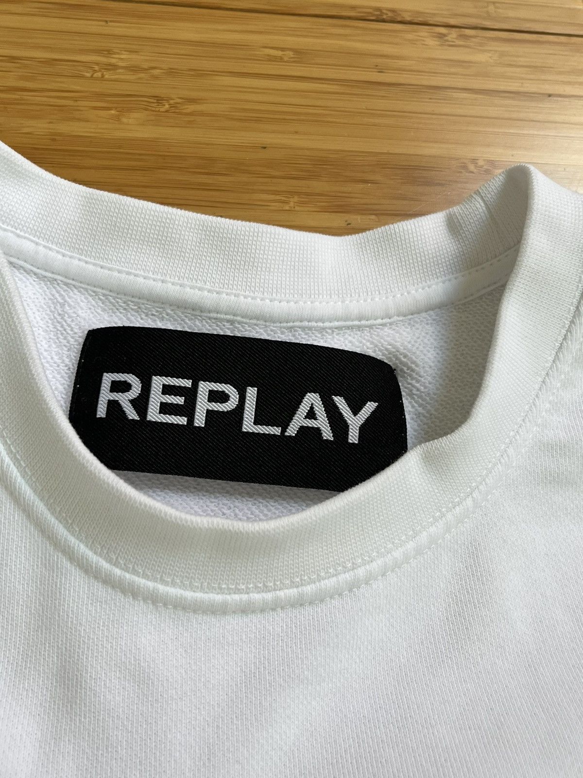 Replay Replay White Crewneck Sweatshirt Size L Size US M / EU 48-50 / 2 - 2 Thumbnail