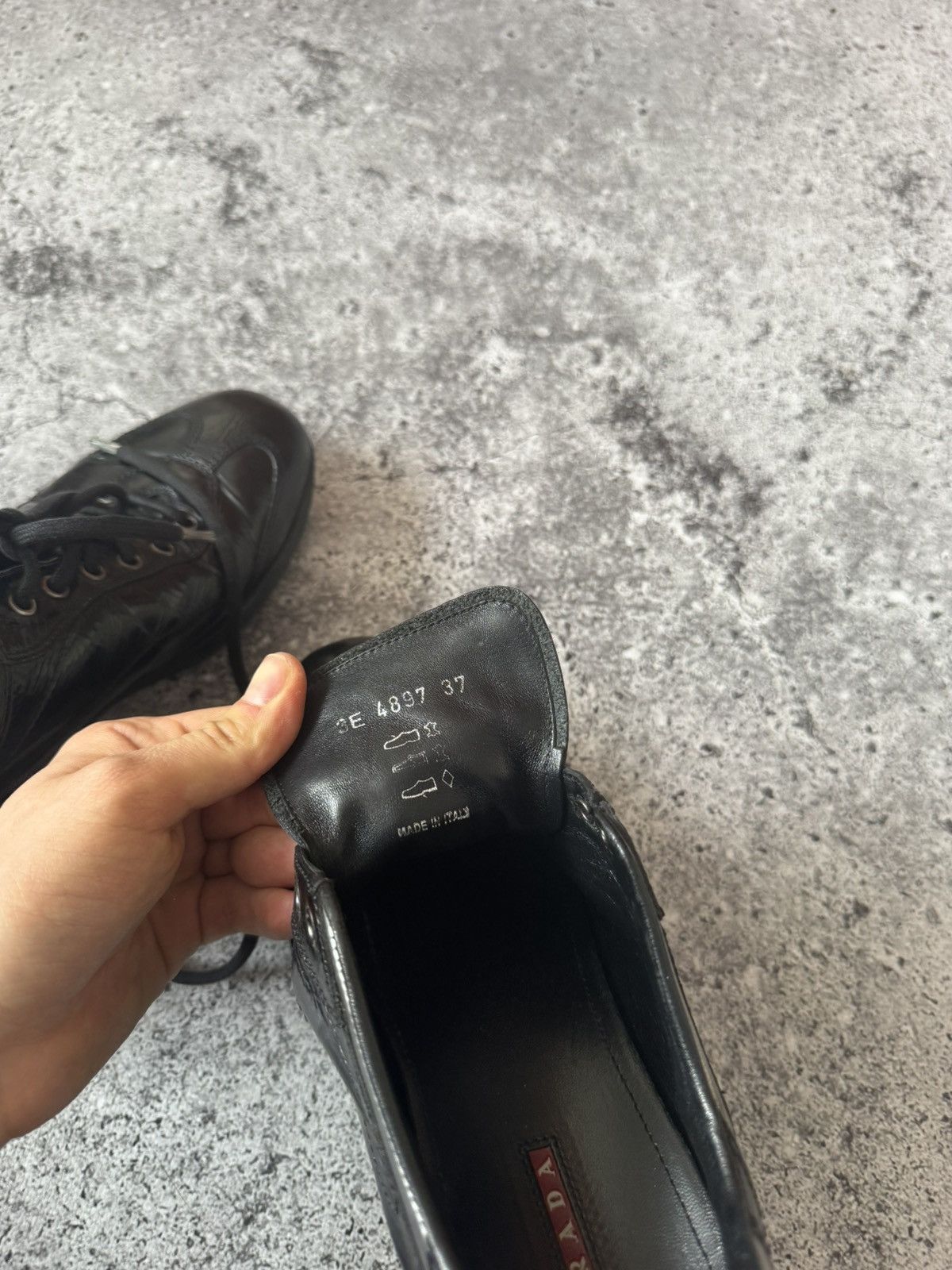Prada Prada Sneakers Italy Black Leather American Shoes Luxury Size US 6 / IT 36 - 11 Thumbnail