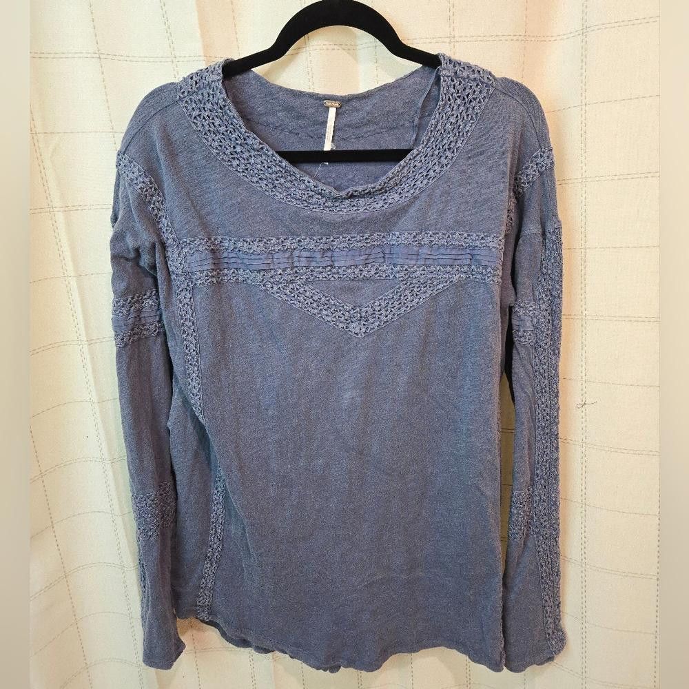 Free People Free People Crocheted Detail Top Size S / US 4 / IT 40 - 1 Thumbnail