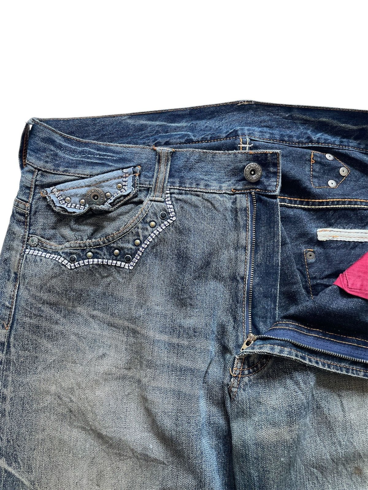 Japanese Brand × Vintage OFFER!!Vintage Rare Design Japanese Brand Baggy Jeans Size US 36 / EU 52 - 7 Thumbnail