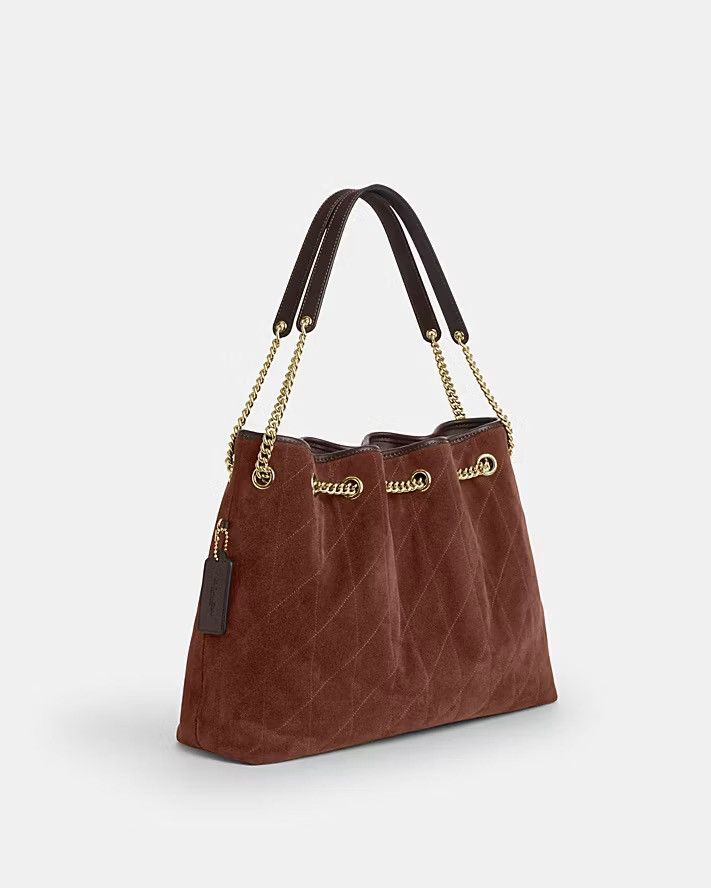 Coach NWT Coach Evelyn Shoulder Bag With Quilting Suede Size ONE SIZE - 3 Thumbnail