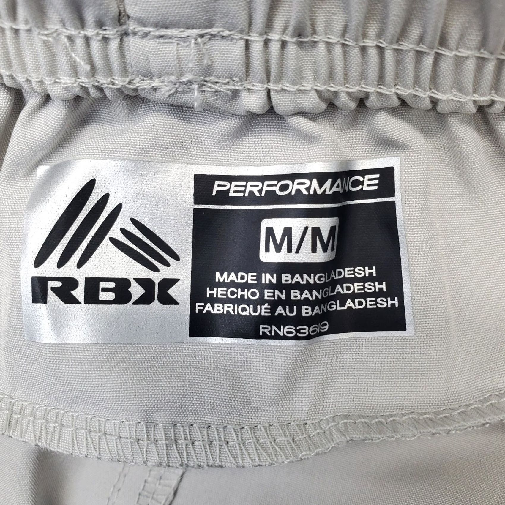 Vintage RBX Mens Training Shorts Athletic Gray M Waist 30 in Pockets Elastic 7" Inseam Soft Stretch Size US 31 - 7 Thumbnail
