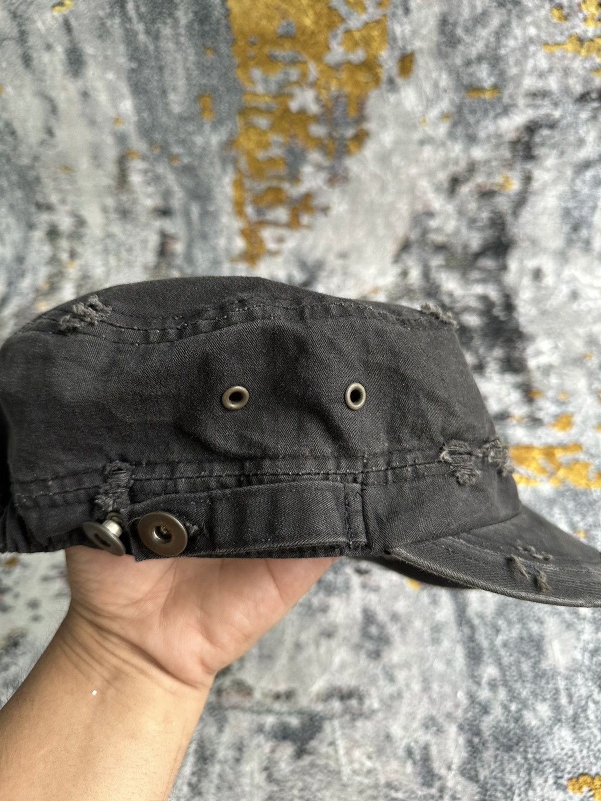 KMRii CRAZY FADED JAPANESE STUDDED DISTRESSED CAP Size ONE SIZE - 5 Thumbnail