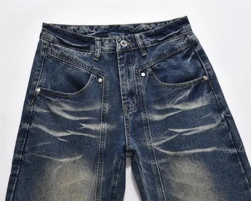 Jean American high street ripple washed jeans Size US 32 / EU 48 - 3 Thumbnail