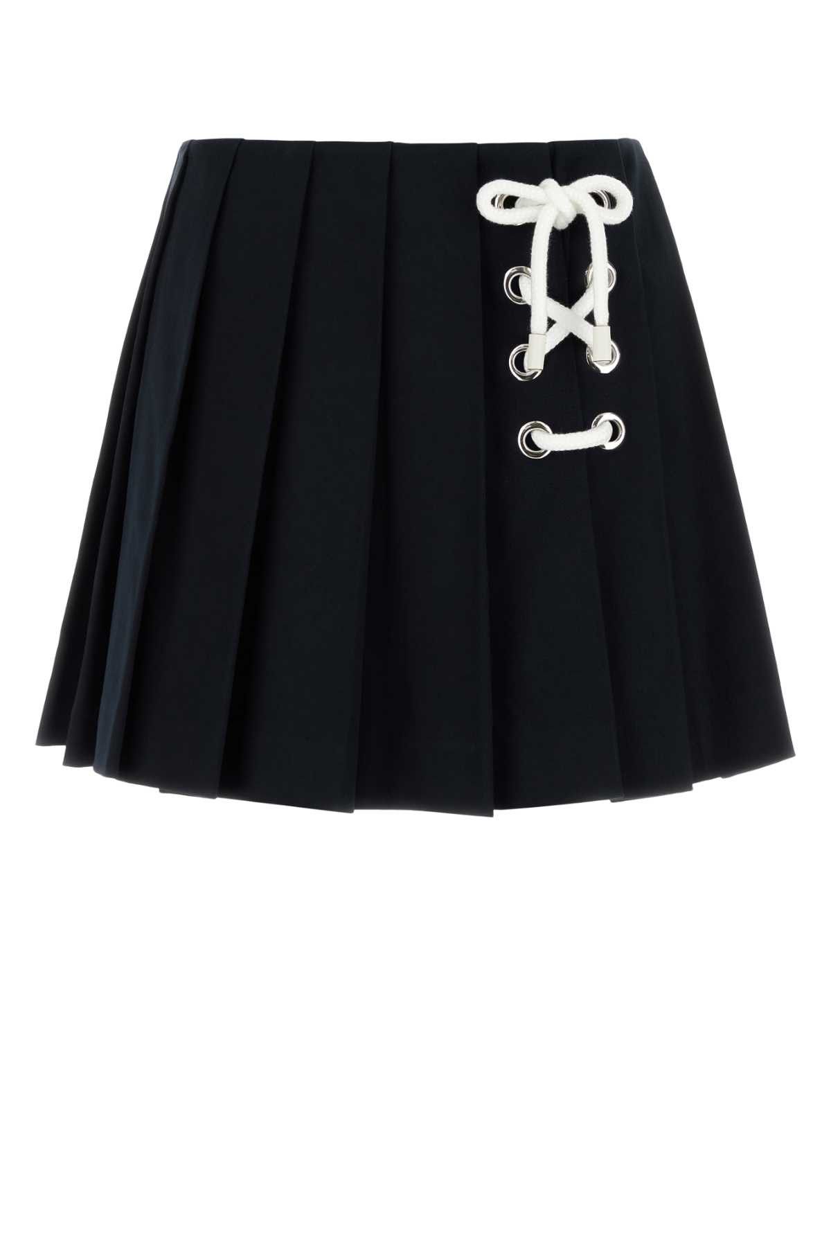 Prada Midnight Blue Drill Mini Skirt Size 26" / US 2 / IT 38 - 1 Thumbnail