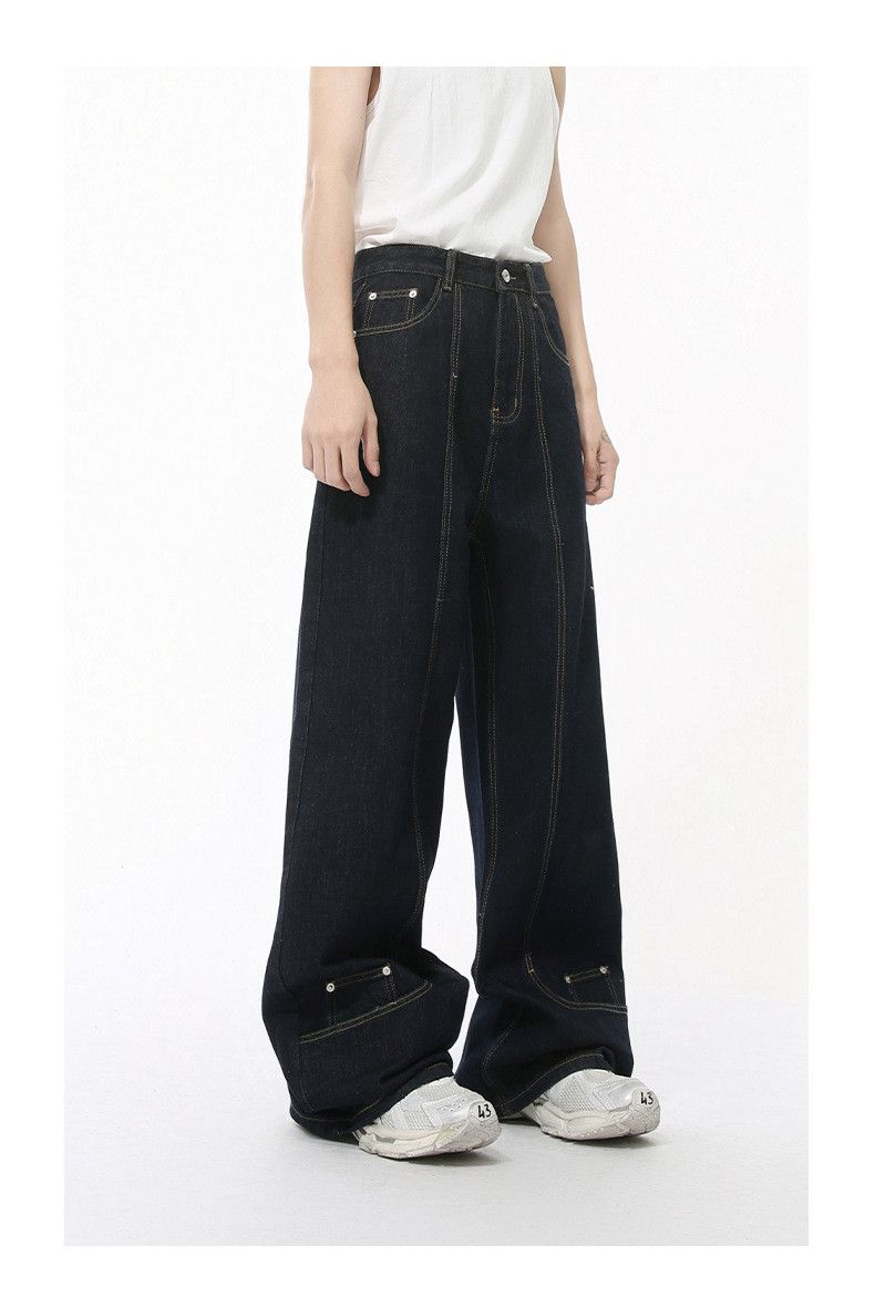 Japanese Brand × Vintage Japanese retro deconstructed wide-leg straight jeans trend Size US 32 / EU 48 - 2 Thumbnail