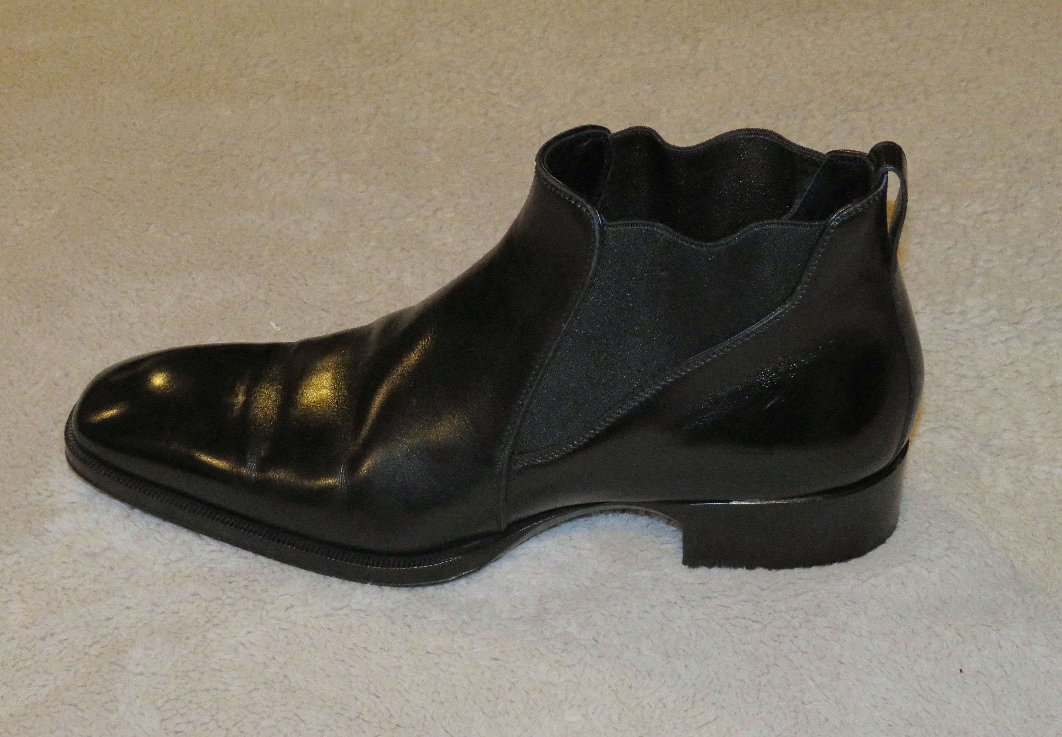 Tom Ford Elkan Black Calf Leather Short Chelsea Boot 8T Size US 8 / EU 41 - 2 Thumbnail