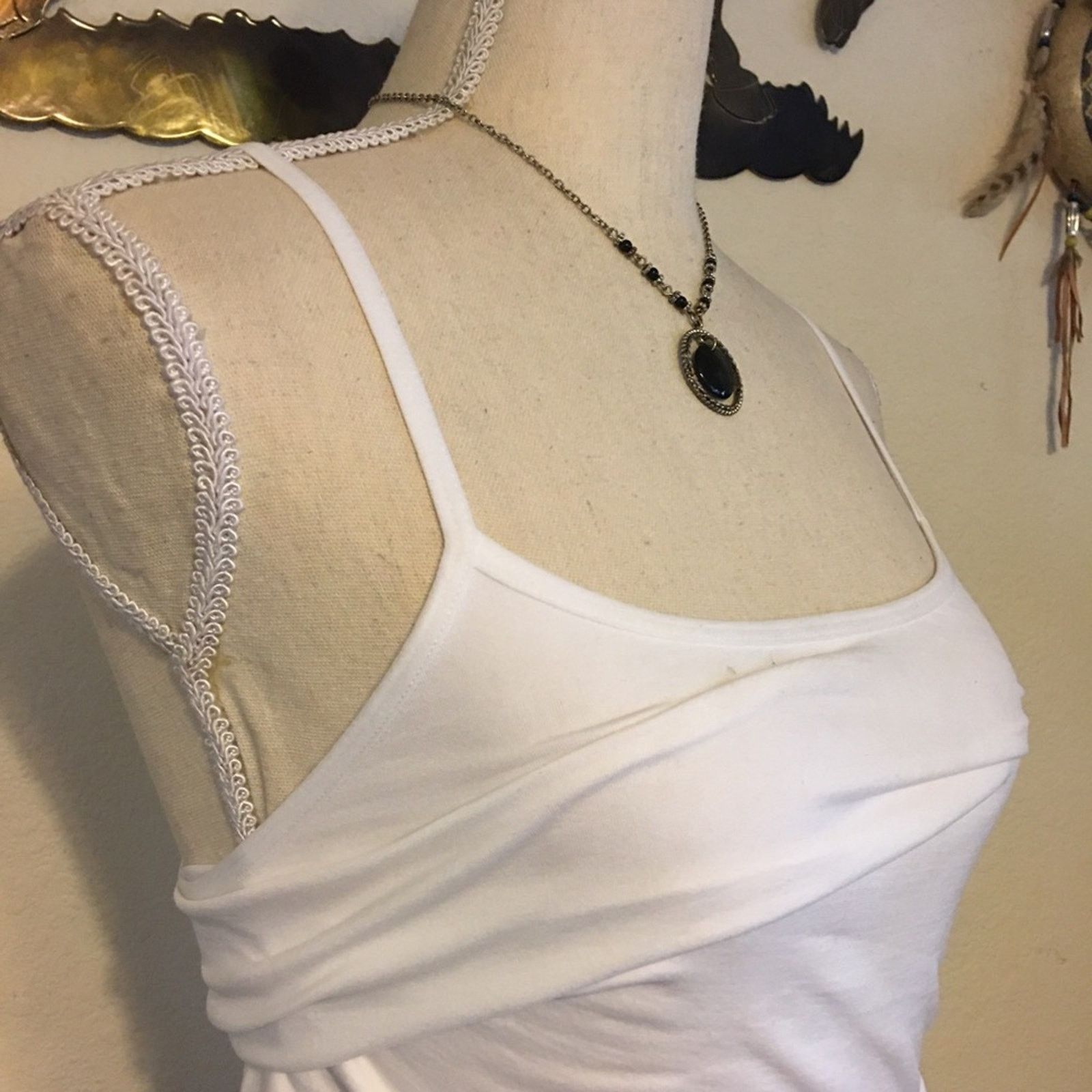 Jewelry Silver tone dangle bead medallion chain necklace Size ONE SIZE - 2 Thumbnail