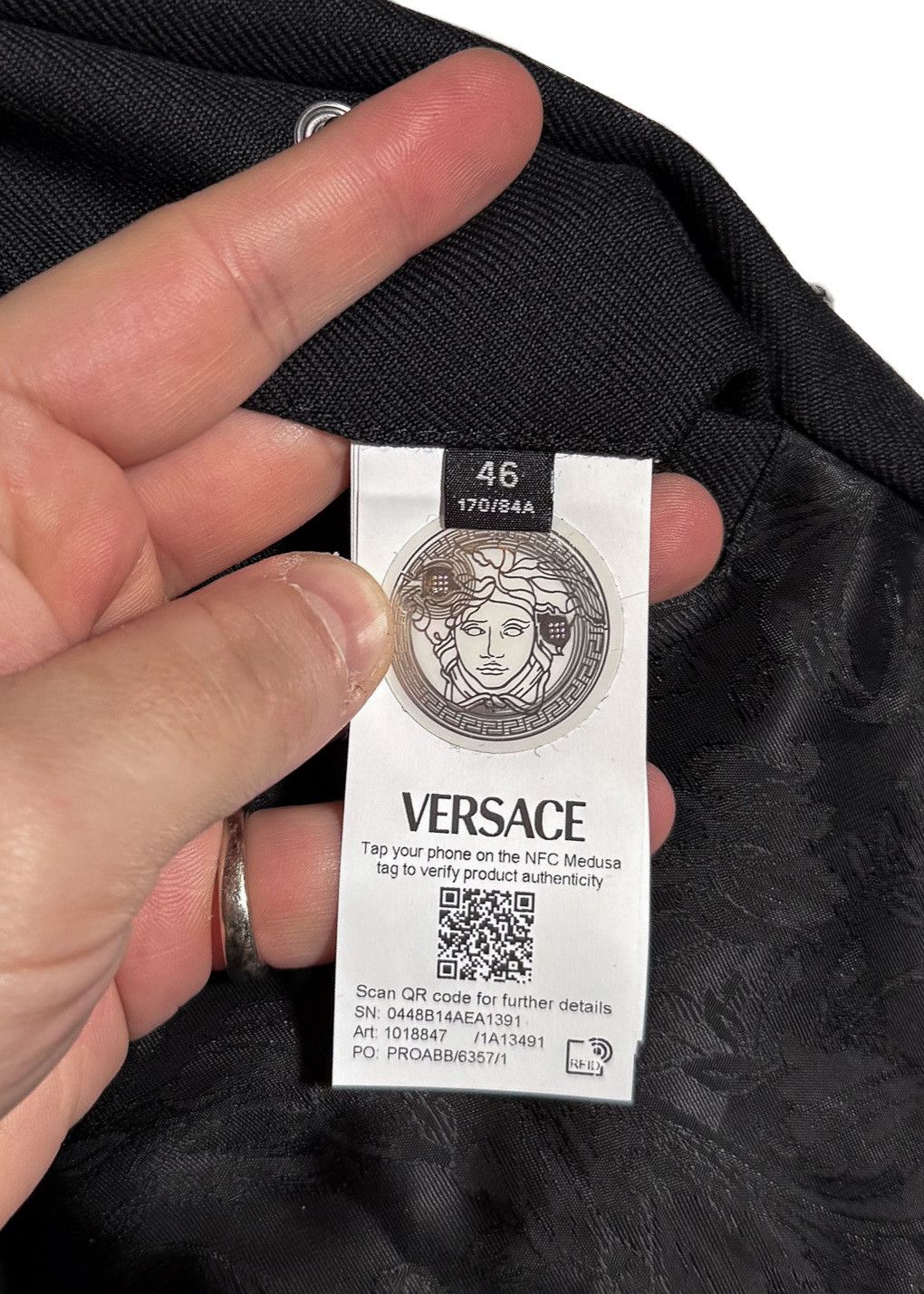 Versace Versace Crystal Ciello Stellato Black Cavallery Jacket Size US S / EU 44-46 / 1 - 10 Thumbnail