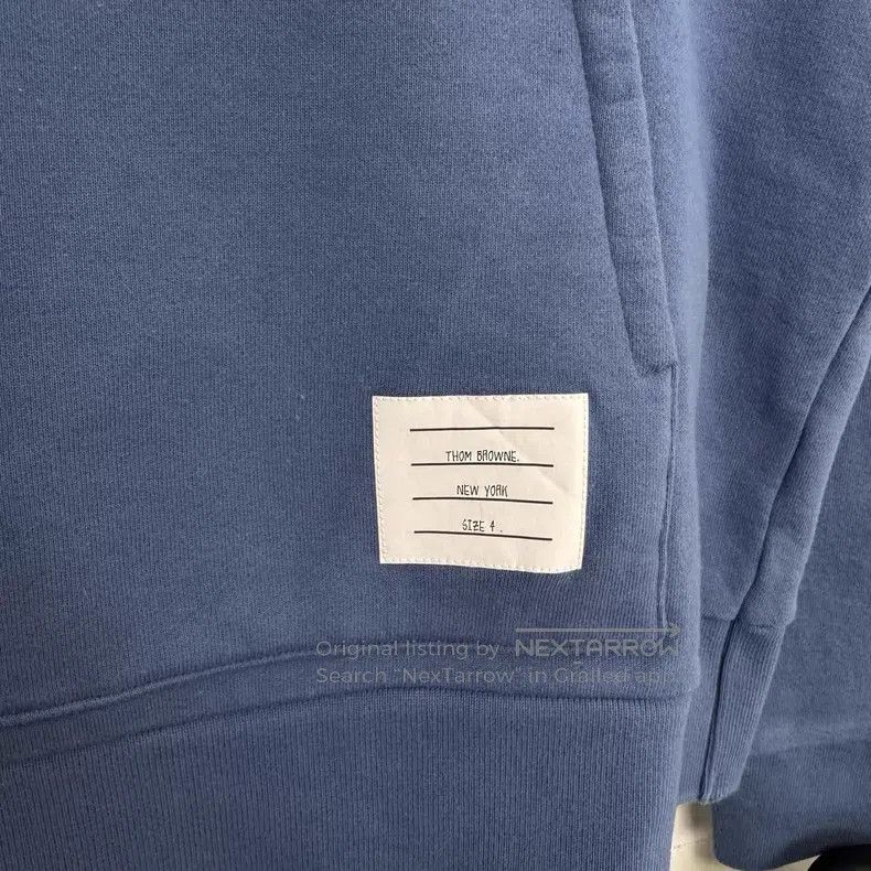 Thom Browne Thom Browne Sky Blue Four-Stripe Hoodie Size US XL / EU 56 / 4 - 5 Thumbnail