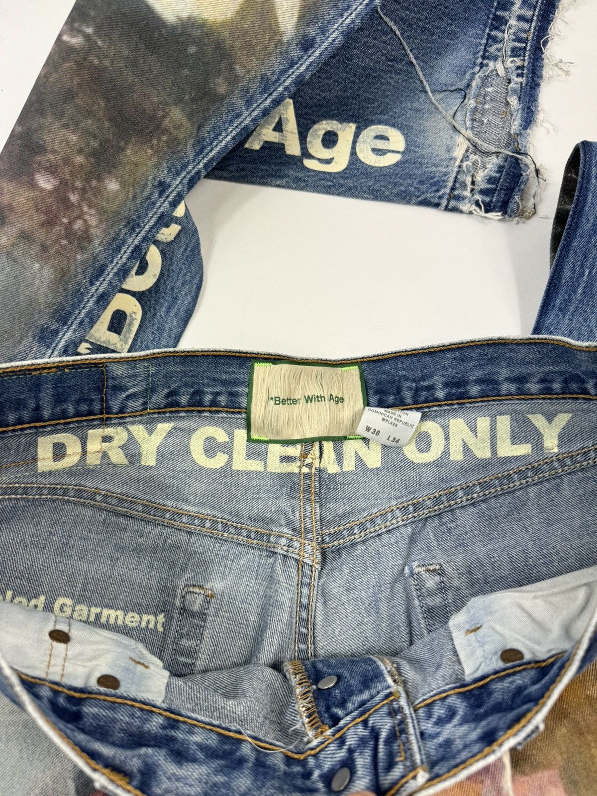 Better With Age LEVI’S LOGO EMBROIDERED BALLET DENIM JEANS Size US 36 / EU 52 - 5 Thumbnail