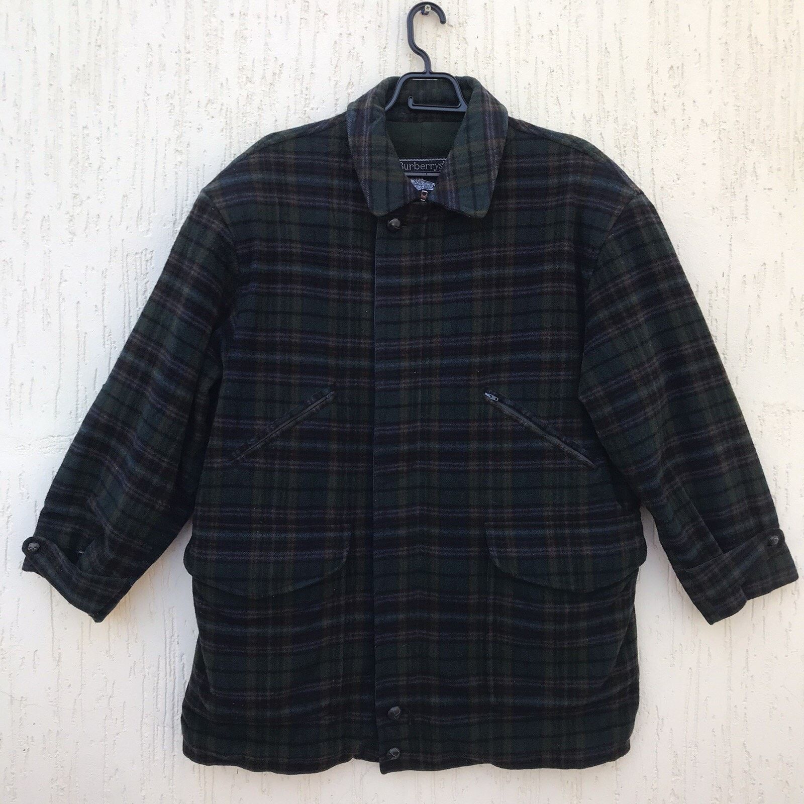 Burberry VINTAGE Burberry coat jacket nova check overcoat wool men’s Size US M / EU 48-50 / 2 - 2 Thumbnail