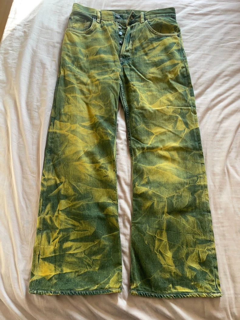 Acne Studios Acne Studios Tie-dye green jeans Size US 29 - 1 Thumbnail