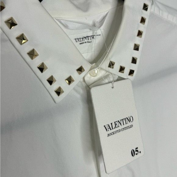 Valentino Valentino Garavani Long Sleeve Shirt Untitled Studs On Colla Size US M / EU 48-50 / 2 - 5 Thumbnail