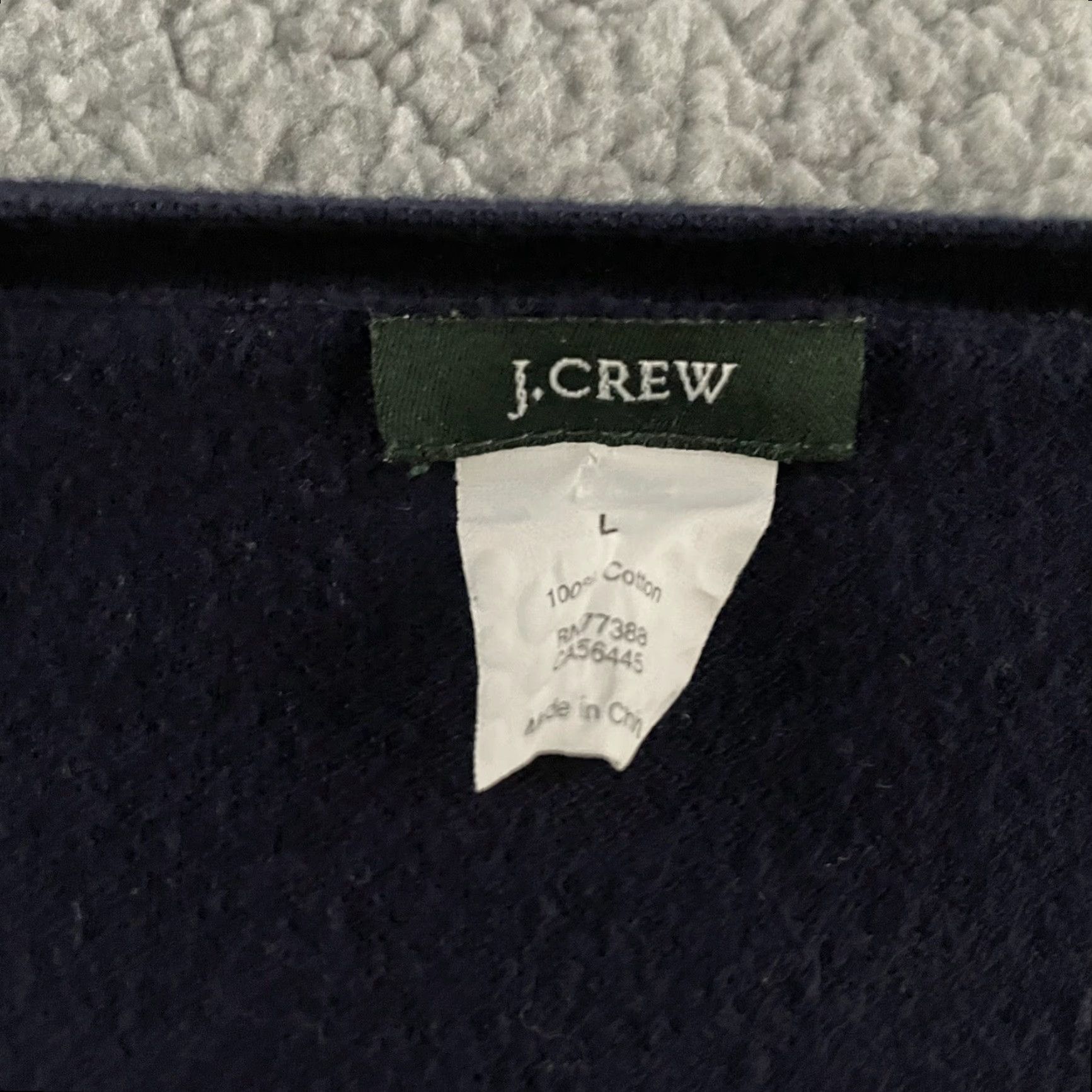 J.Crew J.CREW Mens Sweater Blue Size Large 100% Cotton V-Neck Long Sleeve Pullover Crew Neck Size L / US 10 / IT 46 - 6 Thumbnail