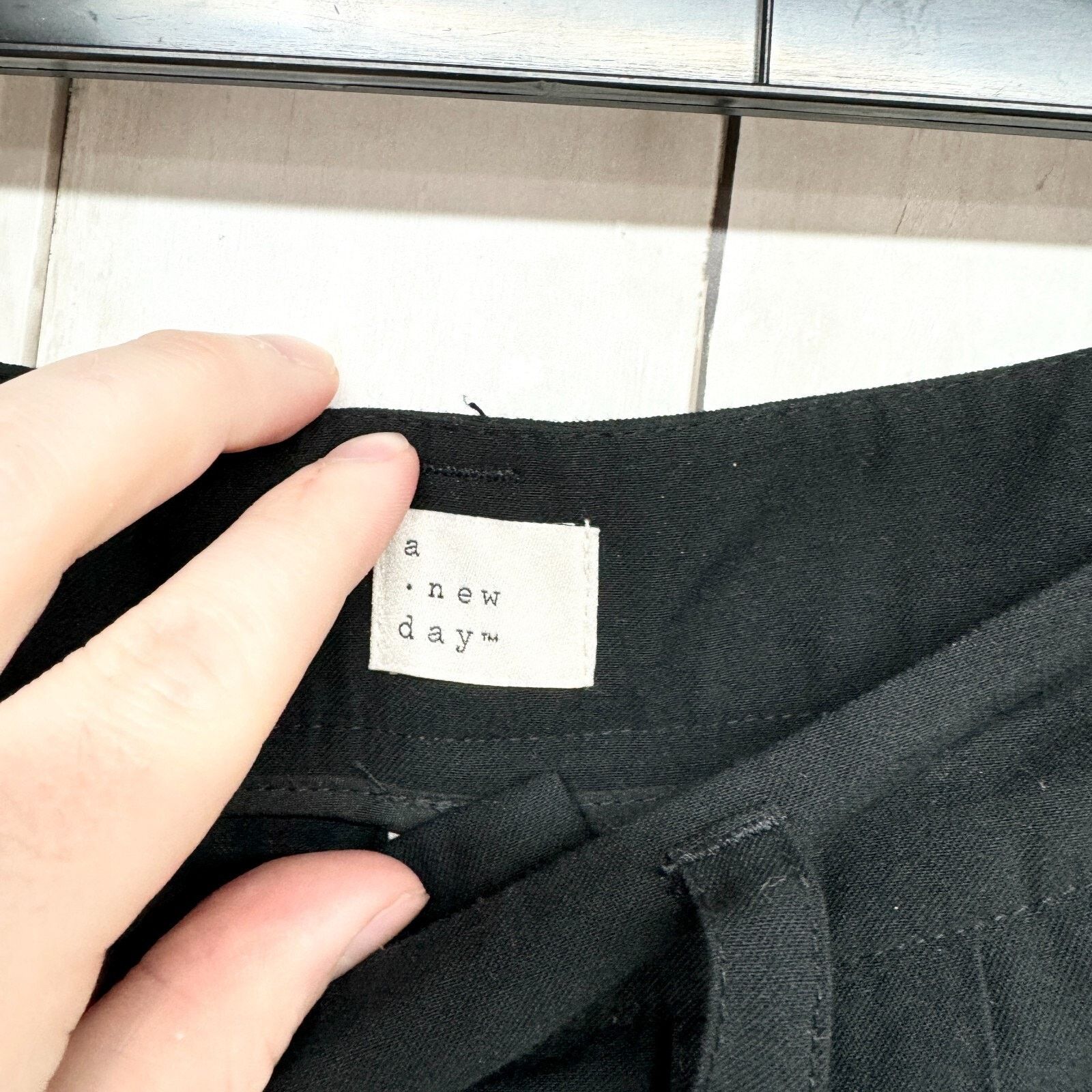 Other A New Day Pants Size 8 Black Straight Trousers Pleated Size 30" / US 8 / IT 44 - 2 Thumbnail