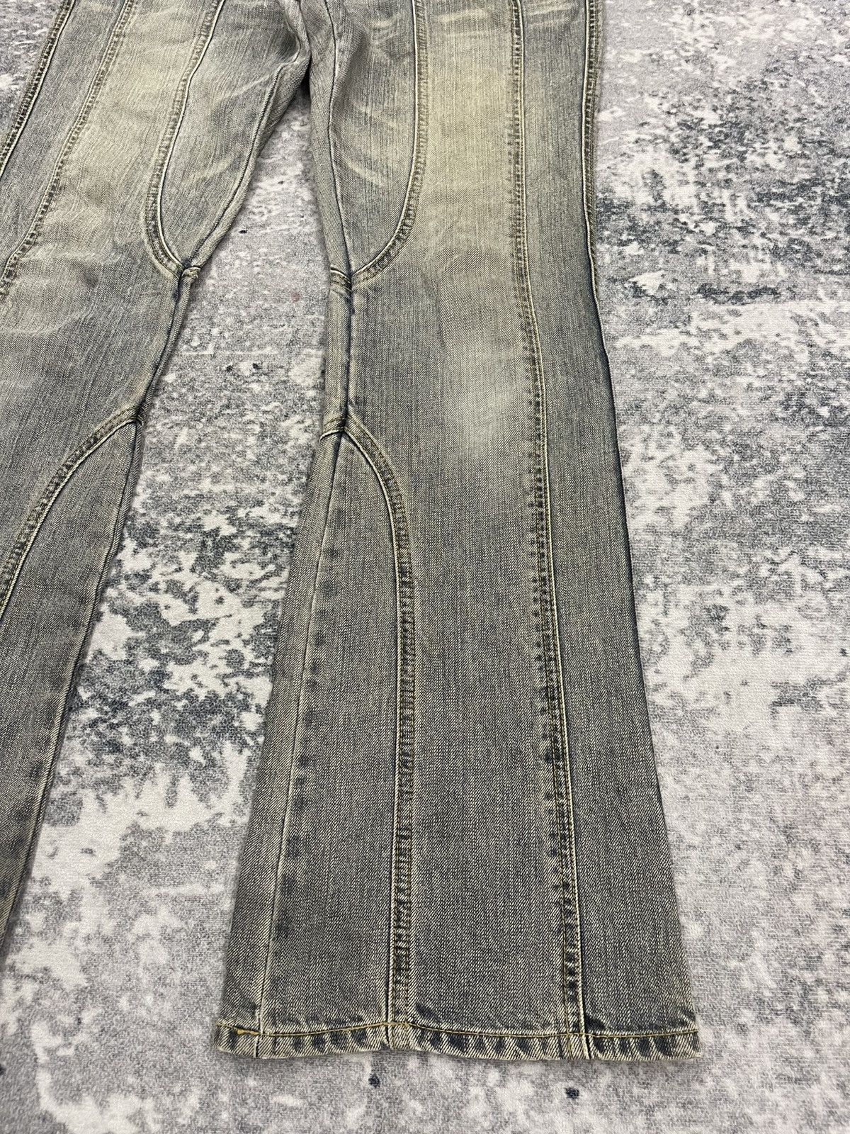 JACKROSE Jack Rose Sick Distressed Flare Jeans s6 Size US 31 - 3 Thumbnail