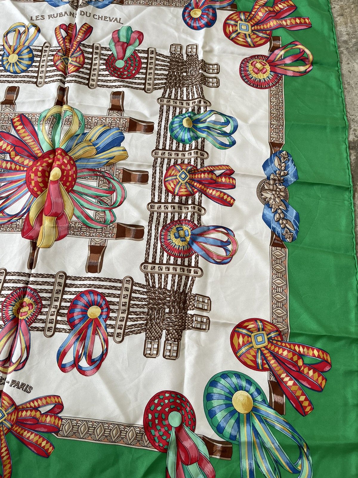 Hermes Hermes Les Rubans Du Cheval Silk Scarf Size ONE SIZE - 4 Thumbnail