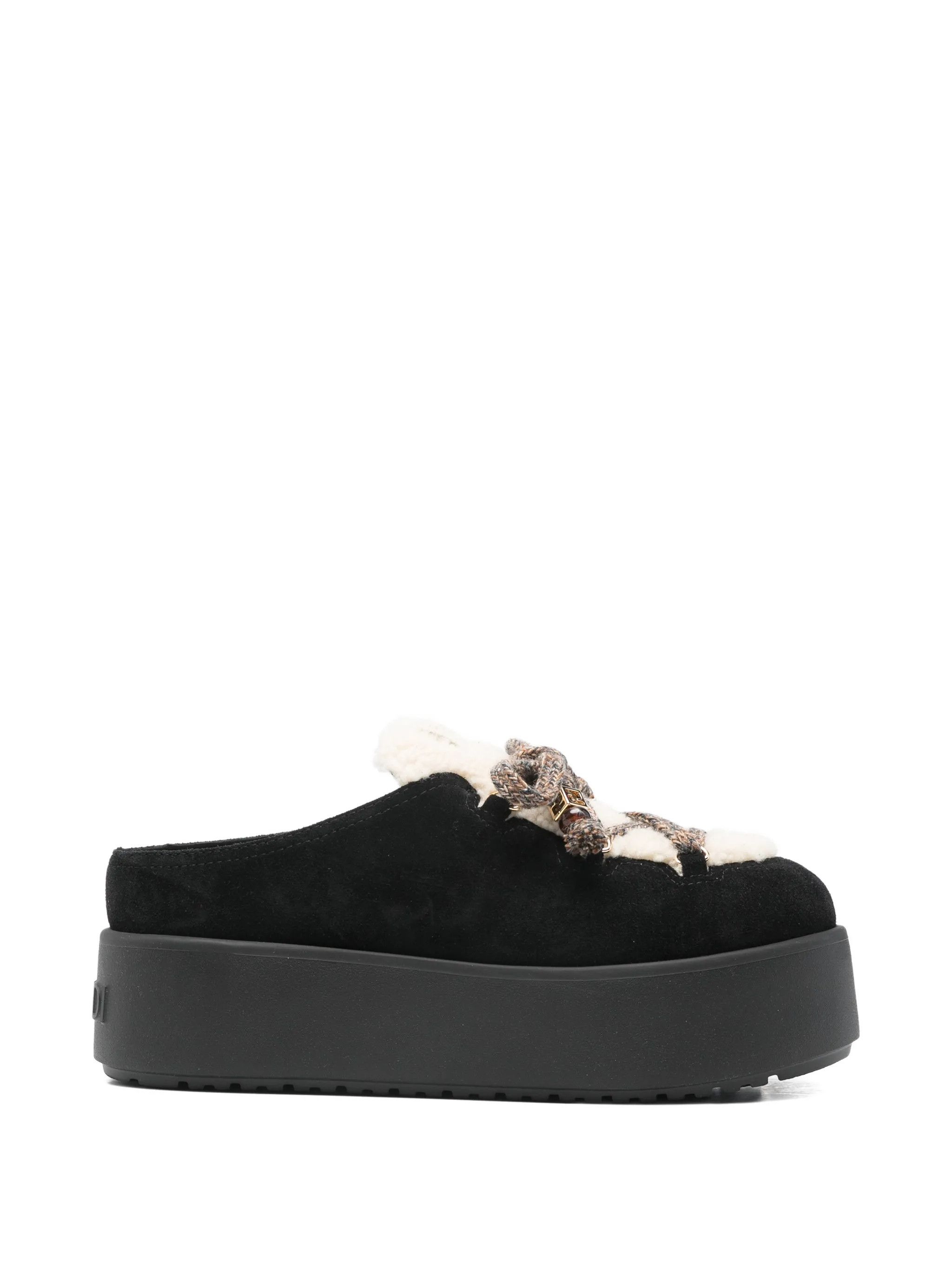 Fendi os11x0526 Après Chic Mules in Black/Beige Size US 7 / IT 37 - 1 Thumbnail