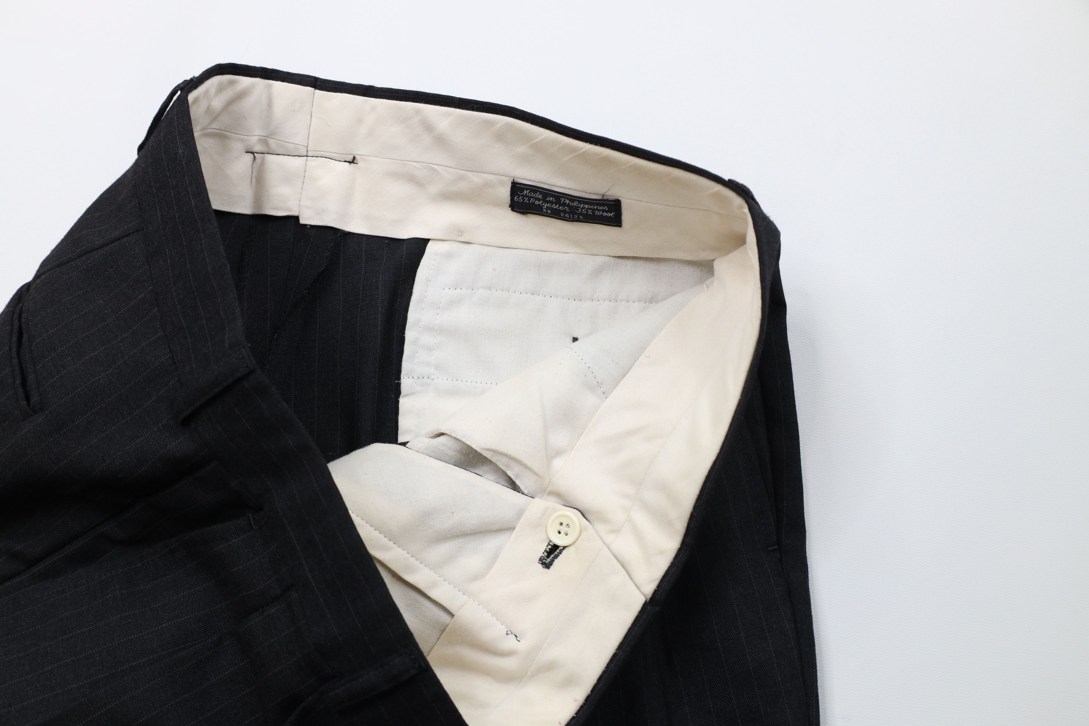 Vintage Vintage 90s Streetwear Blend Pinstriped Wide Leg Chino Pants Size US 34 / EU 50 - 8 Thumbnail