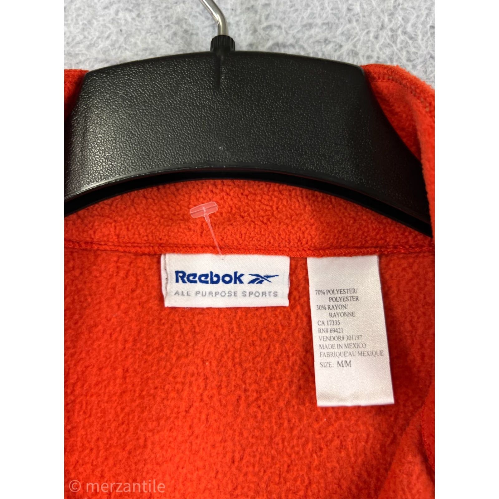 Reebok VINTAGE Reebok Sweater Womens M Red 1/4 Zip Mock Neck Polyester Fleece Casual Size M / US 6-8 / IT 42-44 - 3 Thumbnail