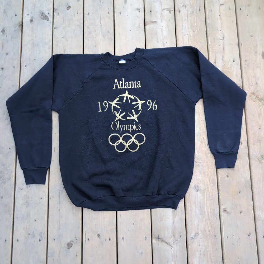 Other Vintage 90s Atlanta Sweatshirt Men's Black Fleece Olympic C Size US M / EU 48-50 / 2 - 1 Thumbnail