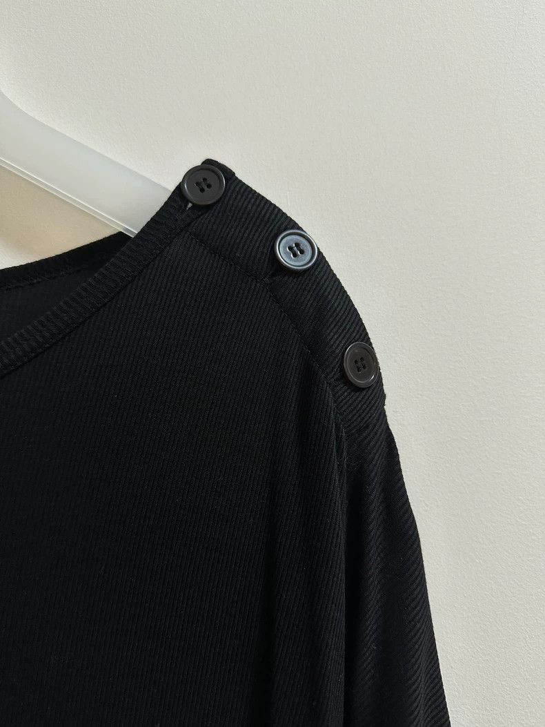 Yohji Yamamoto Yohji Yamamoto black striped button design short sleeves 25 Size US L / EU 52-54 / 3 - 4 Thumbnail