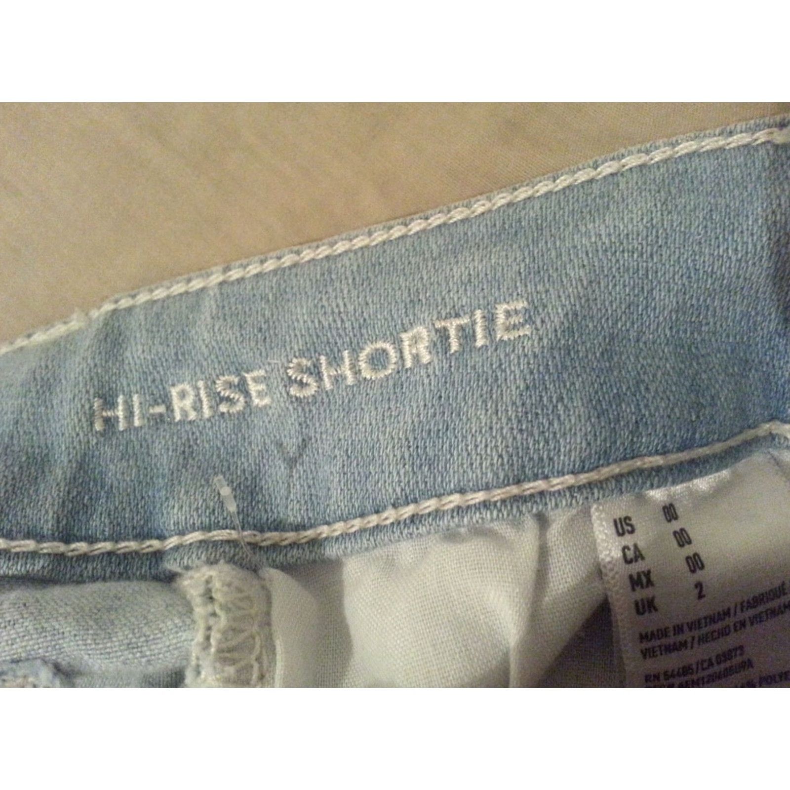 American Eagle Outfitters Womens American Eagle Outfitters Denim Shorts 00 Jean Hi-Rise Shortie Blue Size 24" / US 00 / IT 34 - 4 Thumbnail