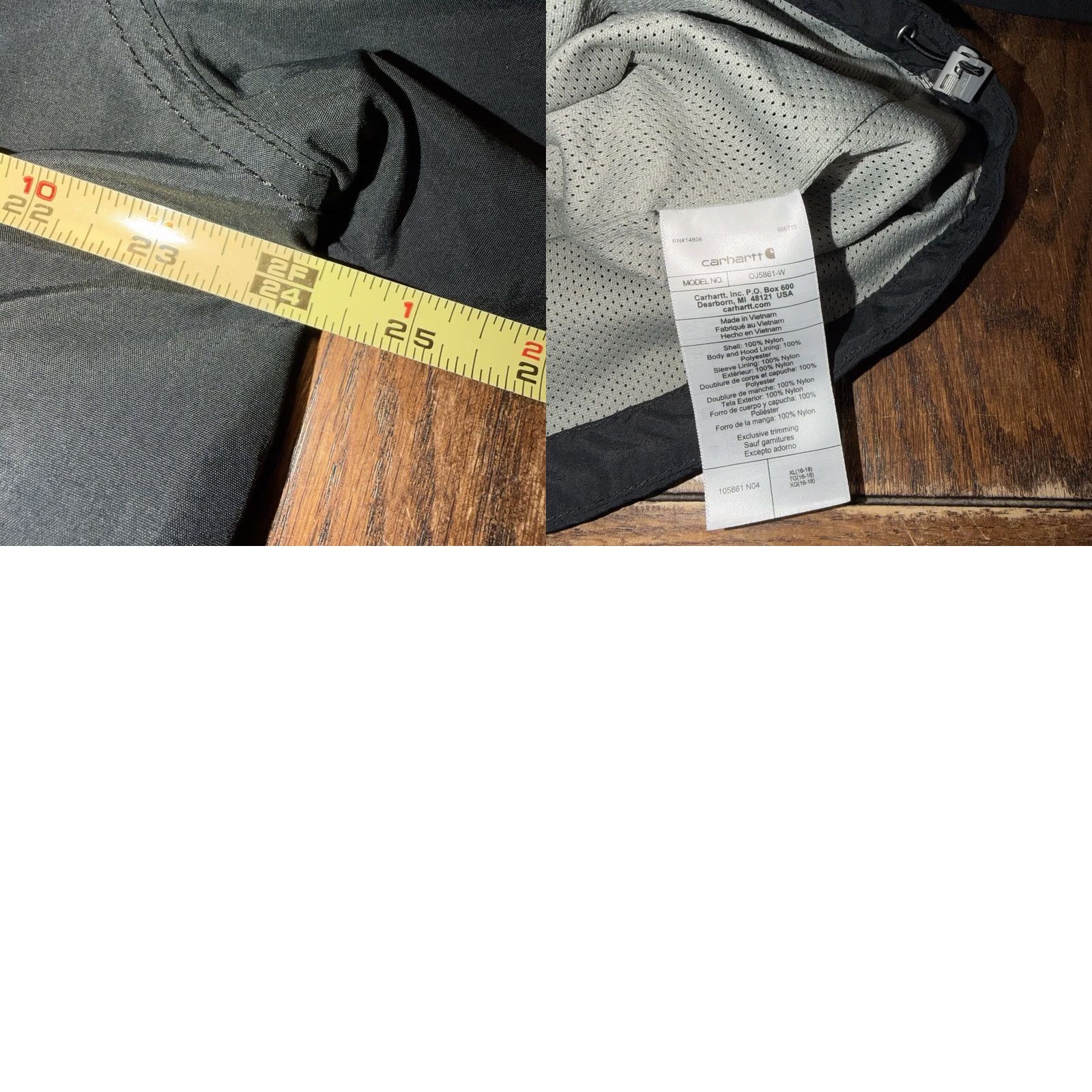 Carhartt Carhartt Jacket Womens XL Black Anorak Loose Fit Rain Defender NEW 0J5861-W Size XL / US 12-14 / IT 48-50 - 8 Thumbnail