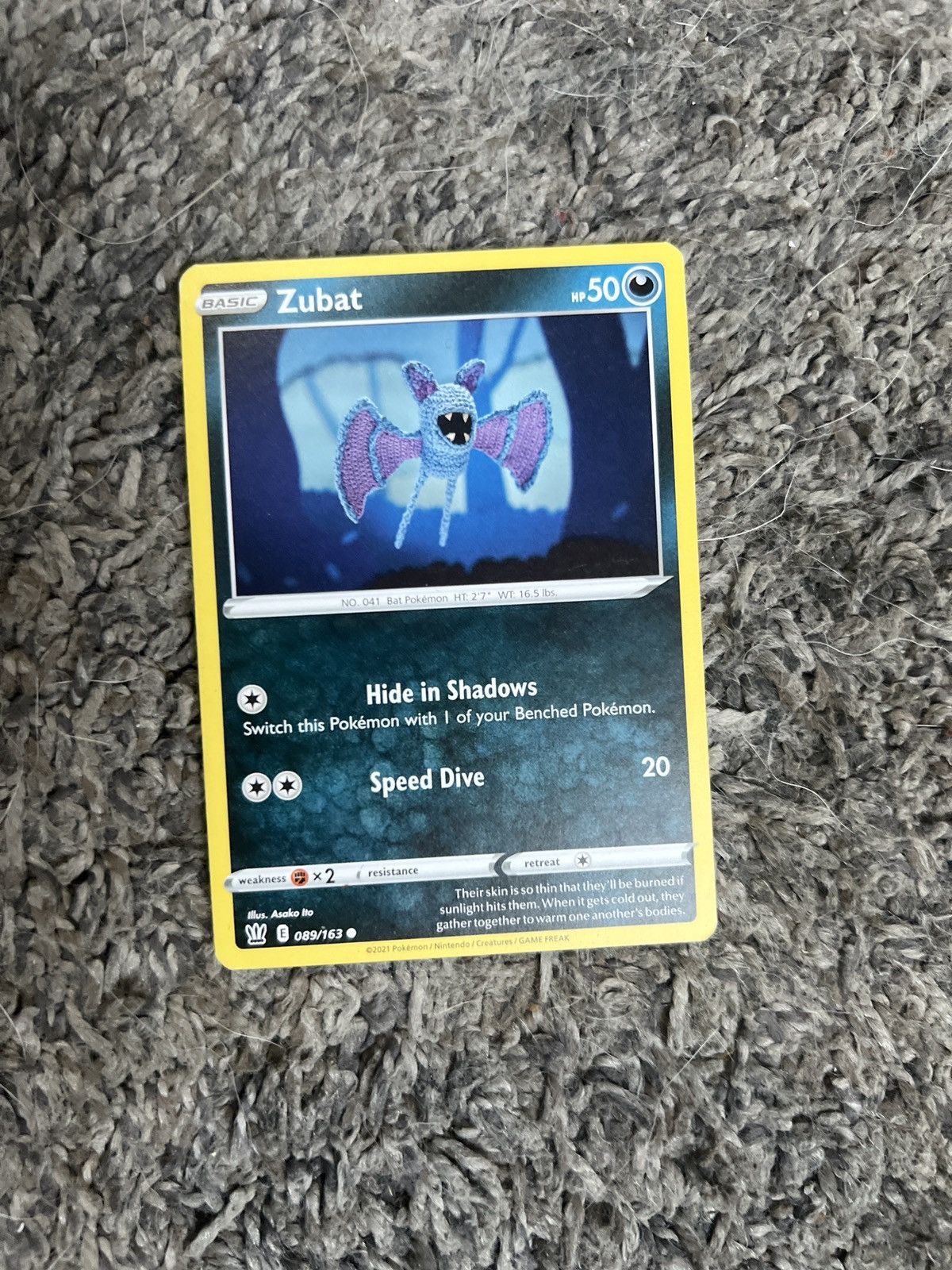 Pokemon 2021 Pokémon Zubat Basic Card Size ONE SIZE - 1 Thumbnail