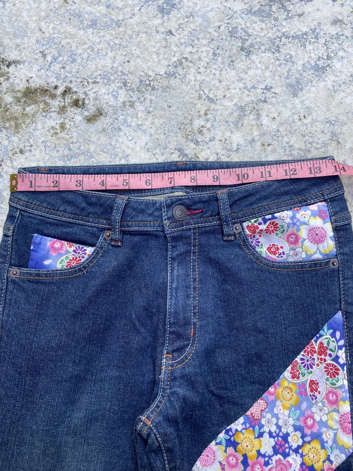 Beauty Beast × Hysteric Glamour × Japanese Brand Vtg denim flare stripe floral cross Size 27" / US 4 / IT 40 - 10 Thumbnail