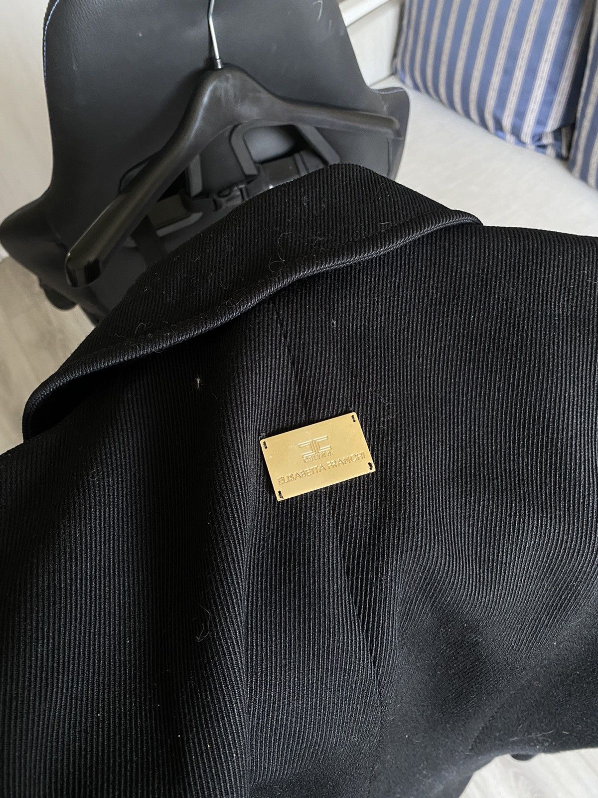 Elisabetta Franchi × Vintage Elisabetta Franchi coat jacket black Size M / US 6-8 / IT 42-44 - 9 Thumbnail