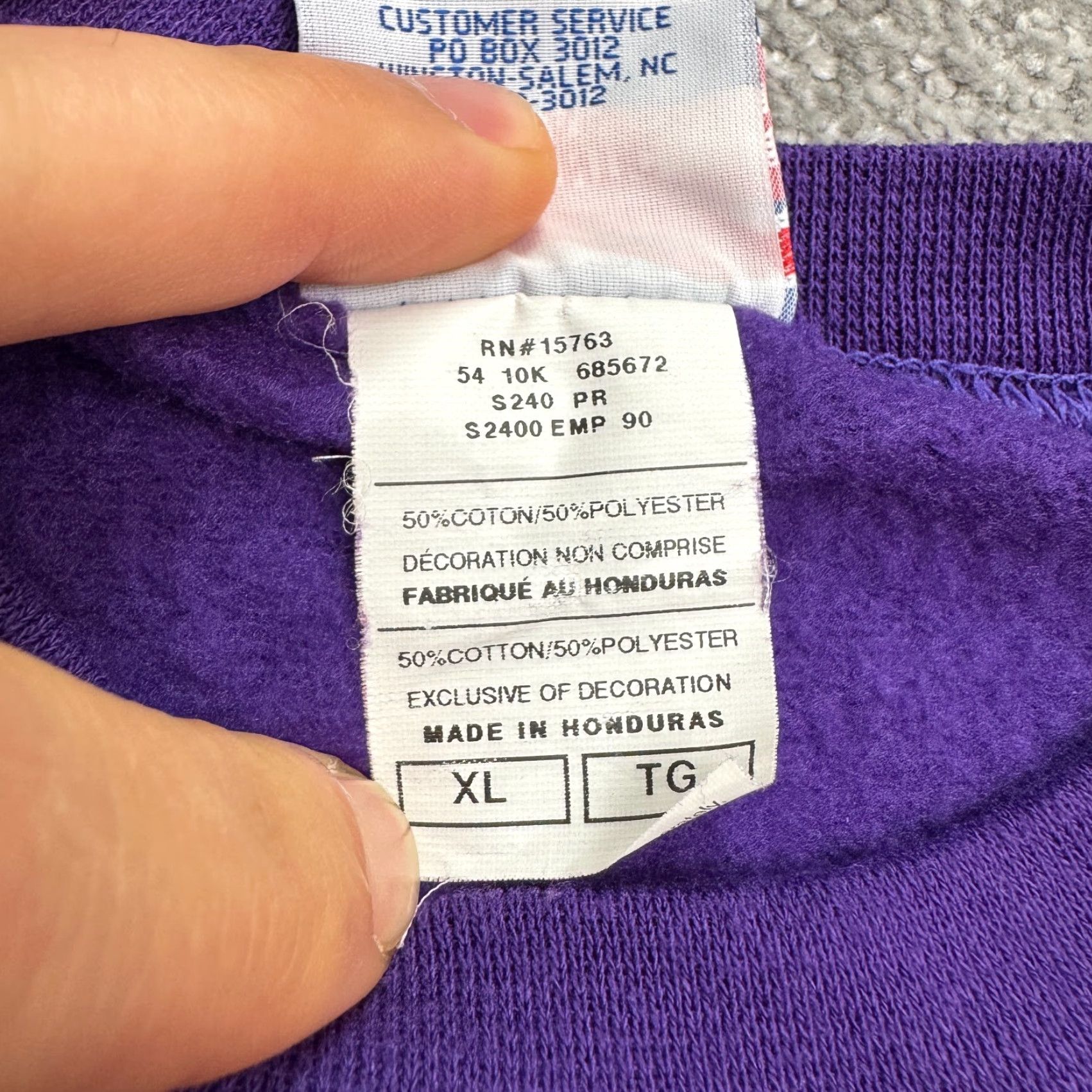 Champion Champion Sweatshirt Vintage Y2K Pullover Mens XL Purple Fleece Crew Neck, Regular Fit, 90s Sports Style Size US XL / EU 56 / 4 - 6 Thumbnail