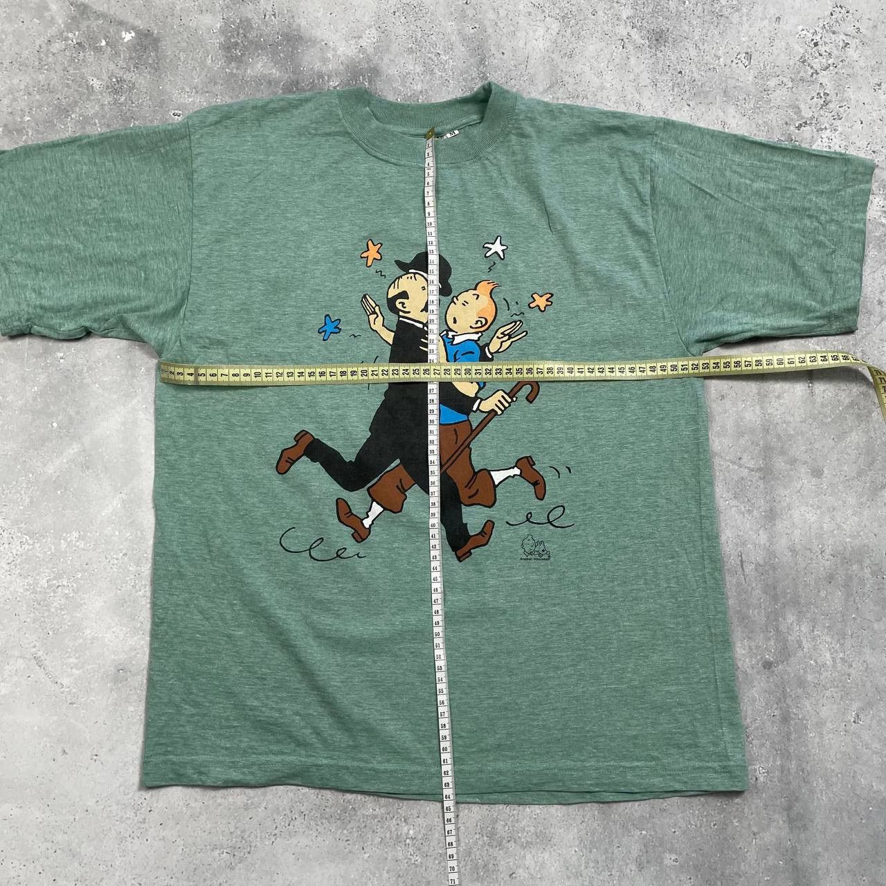 Cartoon Network Vintage 90s Tin Tin and Thompson Cartoon T Shirt Green M Size US M / EU 48-50 / 2 - 13 Thumbnail