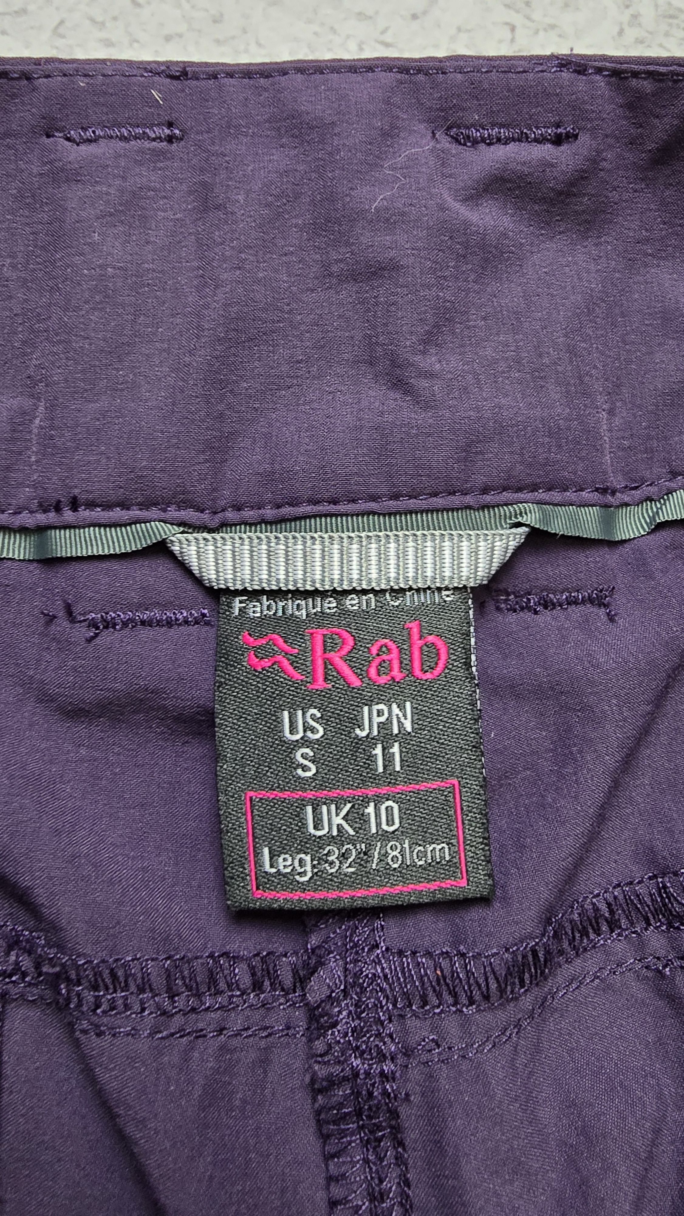 Rab Rab Women's Purple Helix Trousers Active Hiking Walk Pants Size 32" / US 10 / IT 46 - 15 Thumbnail