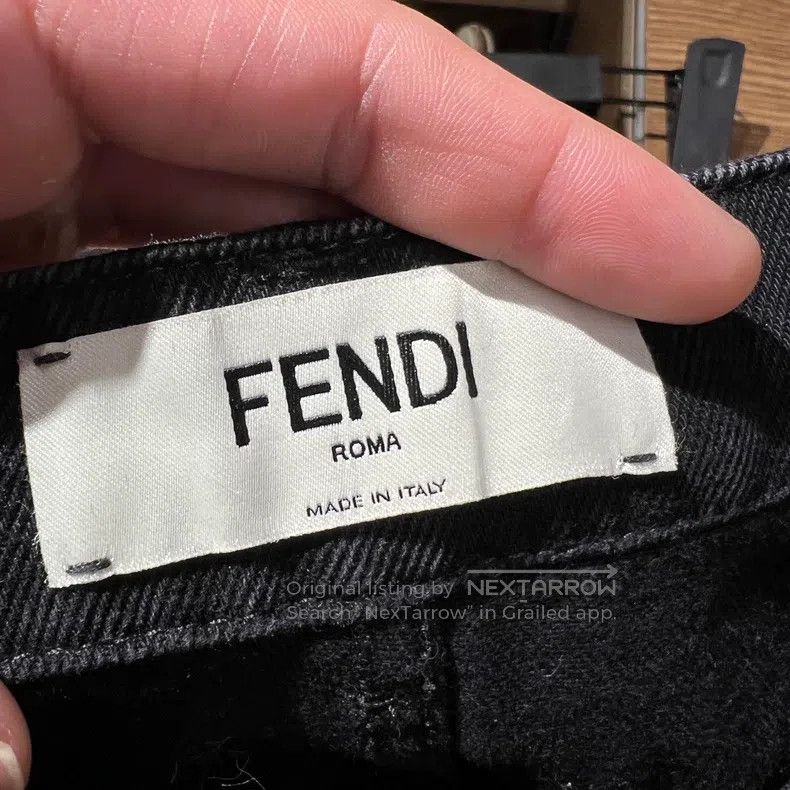 Fendi Fendi Printed Double F Logo Short Denim Skirt Size 26" / US 2 / IT 38 - 3 Thumbnail