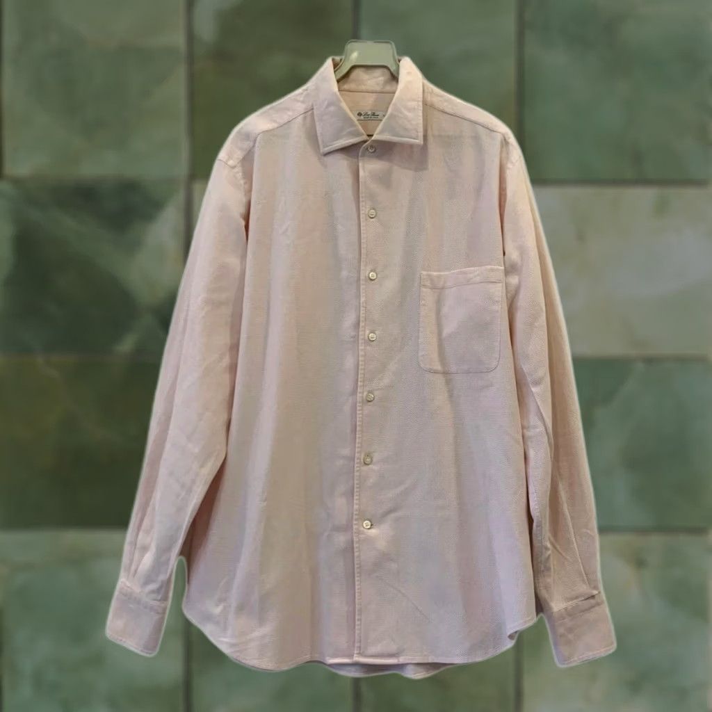 Loro Piana Loro Piana Pink Cotton Button-Down Shirt Men’s L Made in Italy Luxury Shirt Mens Large Pink Cotton Button-Down Size US L / EU 52-54 / 3 - 1 Thumbnail