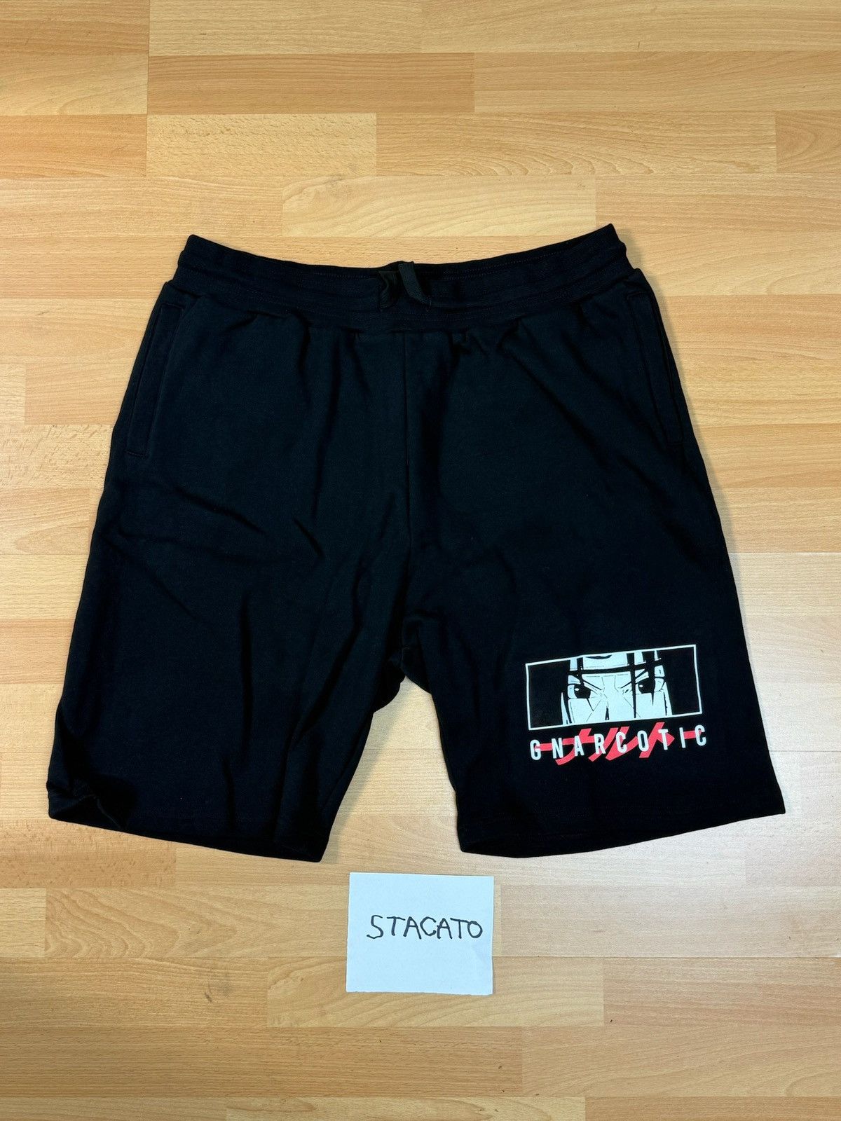 Gnarcotic × Rap Tees Gnarcotic Lil Gnar Naruto Shorts Black XXL Size US 38 / EU 54 - 1 Thumbnail