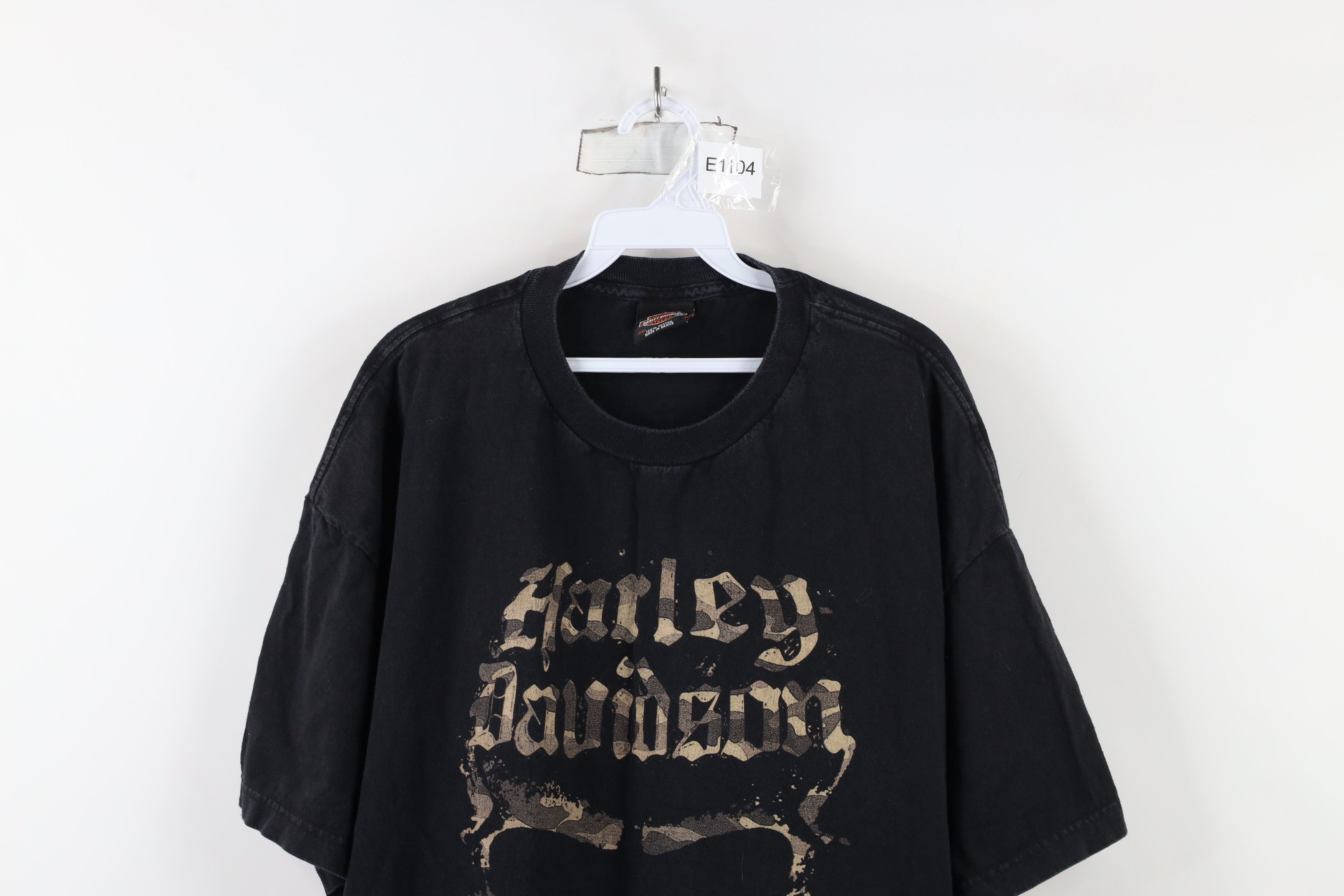 Harley Davidson × Vintage Vintage Y2K Harley Davidson Spell Camouflage Skull T-Shirt Size US XXL / EU 58 / 5 - 2 Thumbnail