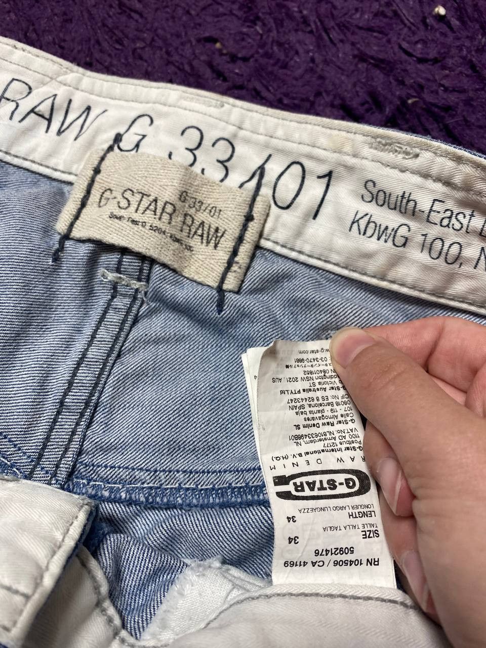 G-Star Vintage G-Star Raw jeans blue Y2K streetwear Size US 34 / EU 50 - 2 Thumbnail