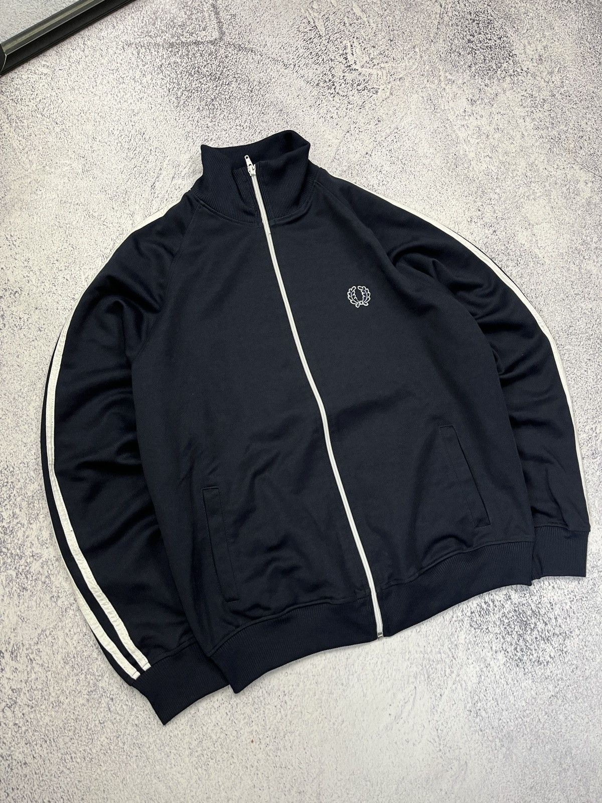 Fred Perry Vintage Fred Perry Track Jacket Sweater Striped Logo Y2k Size US M / EU 48-50 / 2 - 3 Thumbnail
