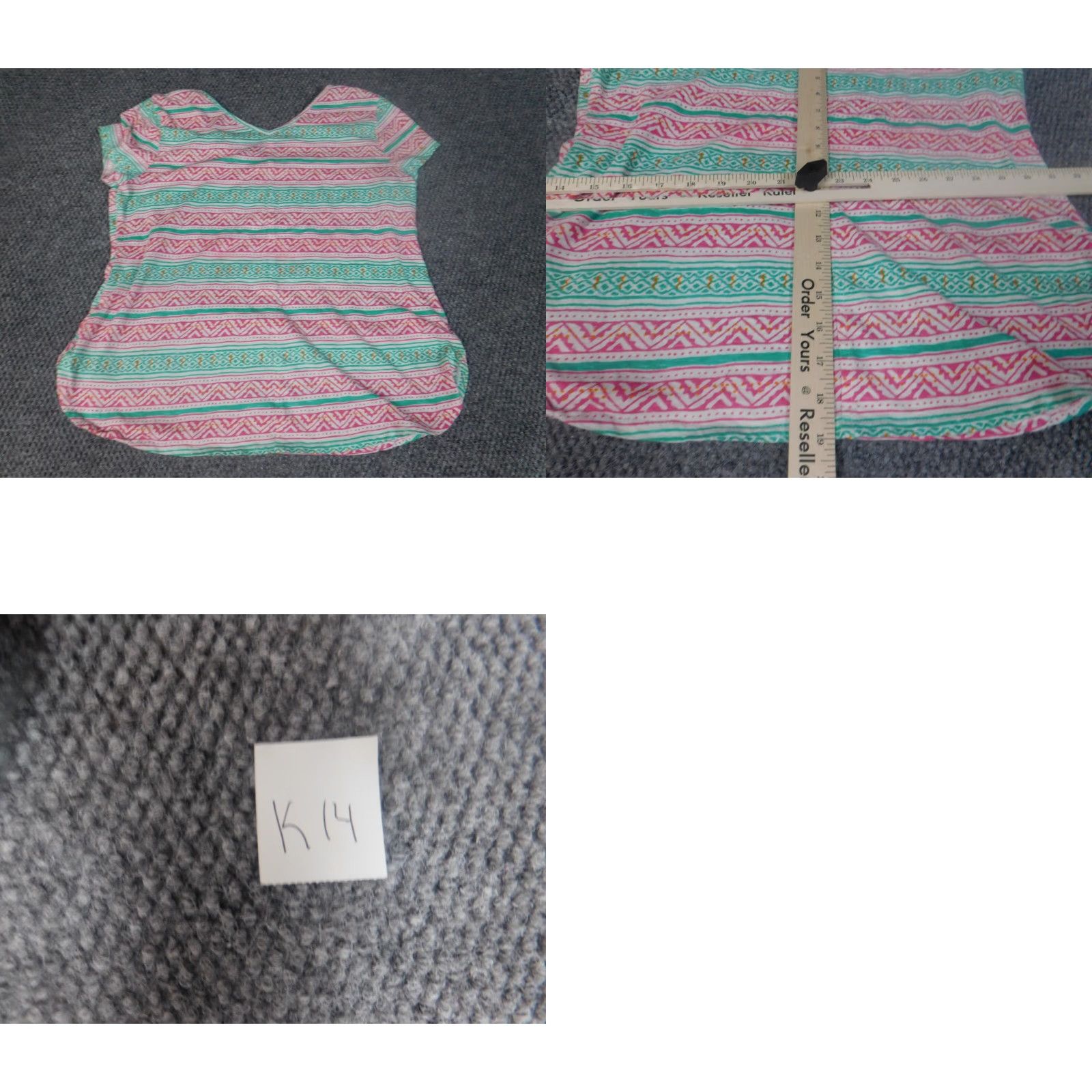 Pinko New Directions Shirt Women Medium Pink Striped V-Neck Short Sleeve Pullover Casual T-Shirt Vintage No Size M / US 6-8 / IT 42-44 - 8 Thumbnail