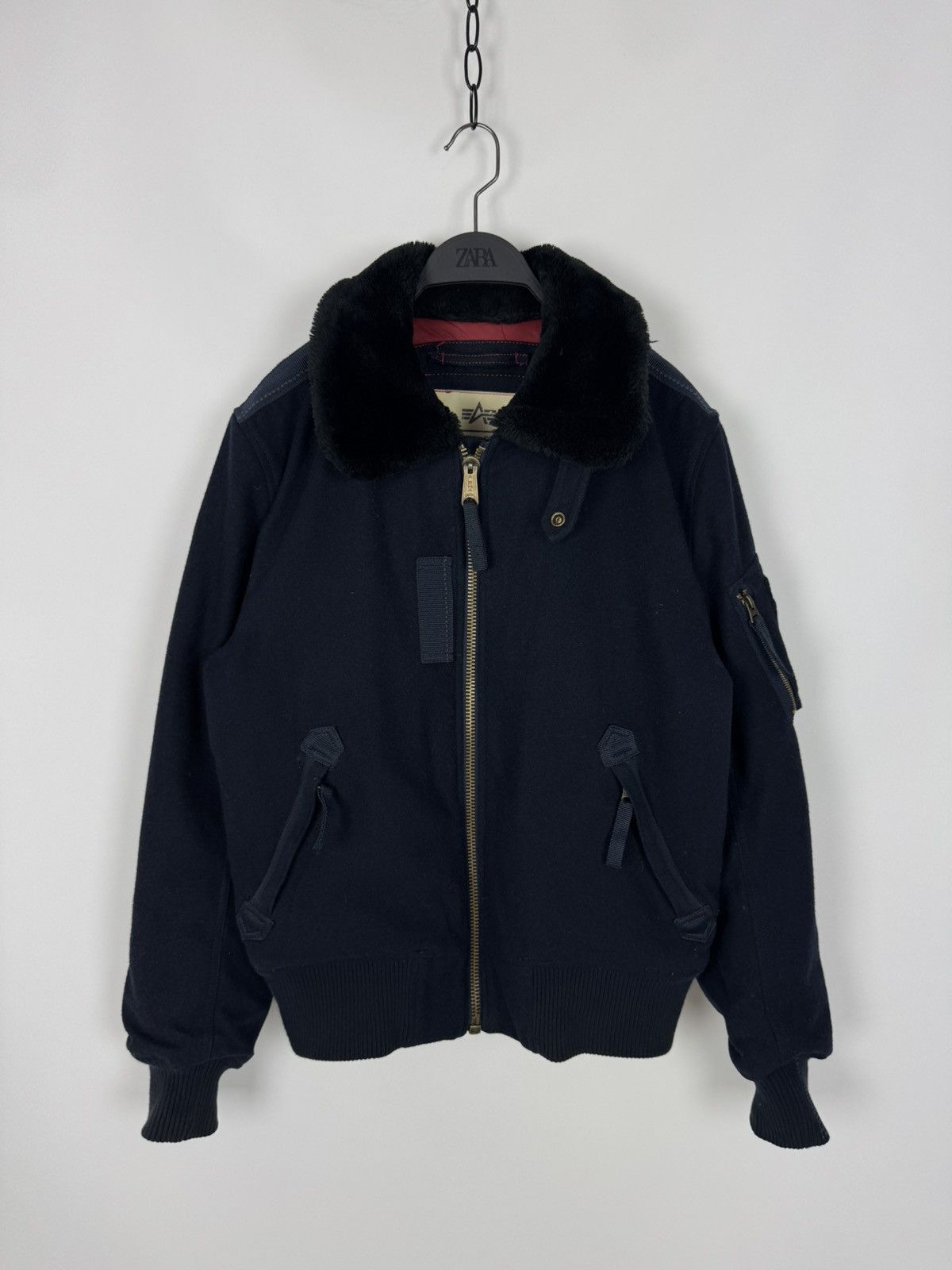 Alpha Industries Alpha Industries Wool Winter Navy Bomber Size US M / EU 48-50 / 2 - 4 Thumbnail