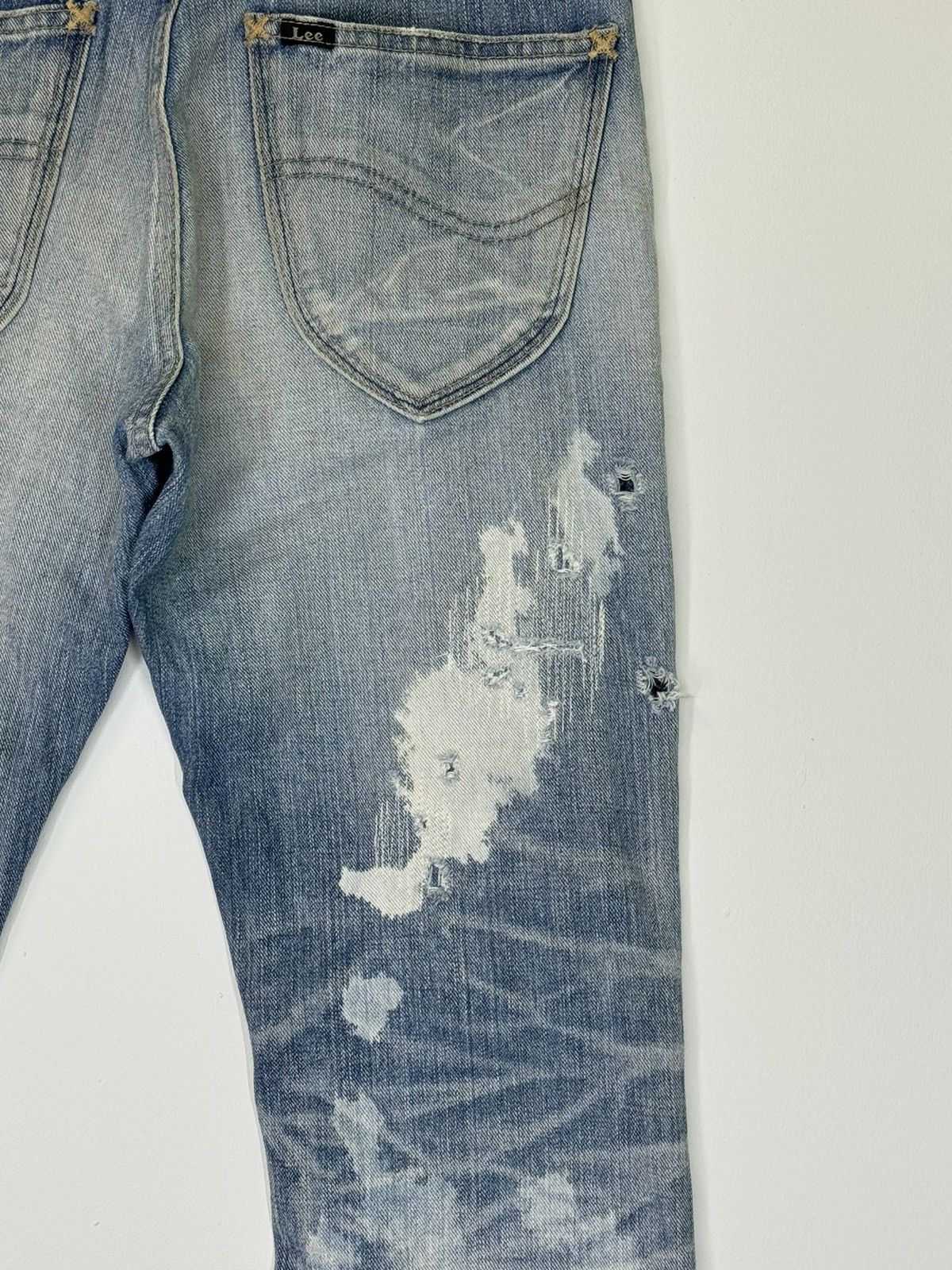 If Six Was Nine × Lee × Vintage Flare Lee Raider Muddy Acid Wash Boot Cut Style Denim Size US 29 - 14 Thumbnail