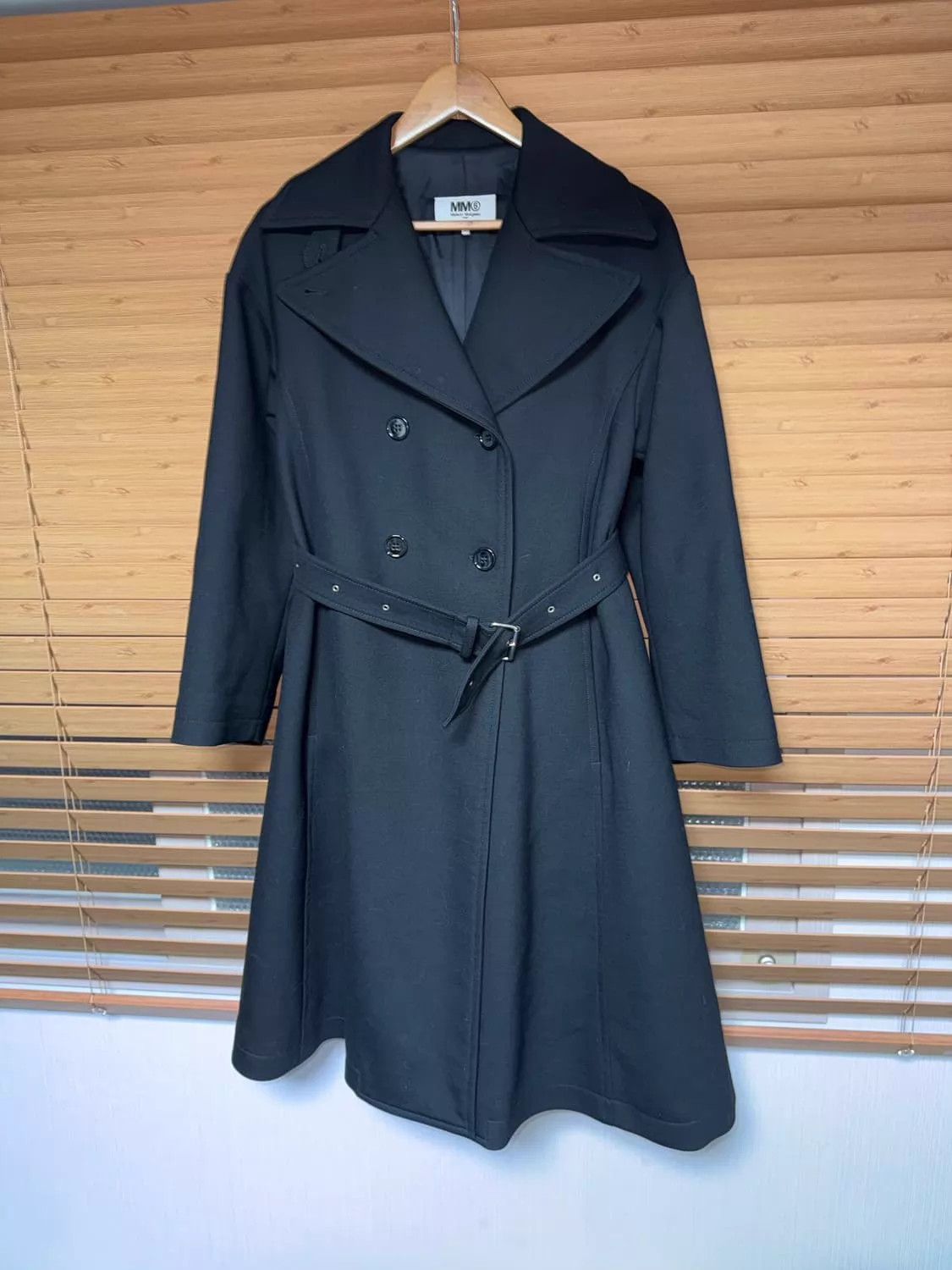 MM6 MM6 Double-Breasted Asymmetric Cavalry Collar Tie Overcoat Size S / US 4 / IT 40 - 3 Thumbnail
