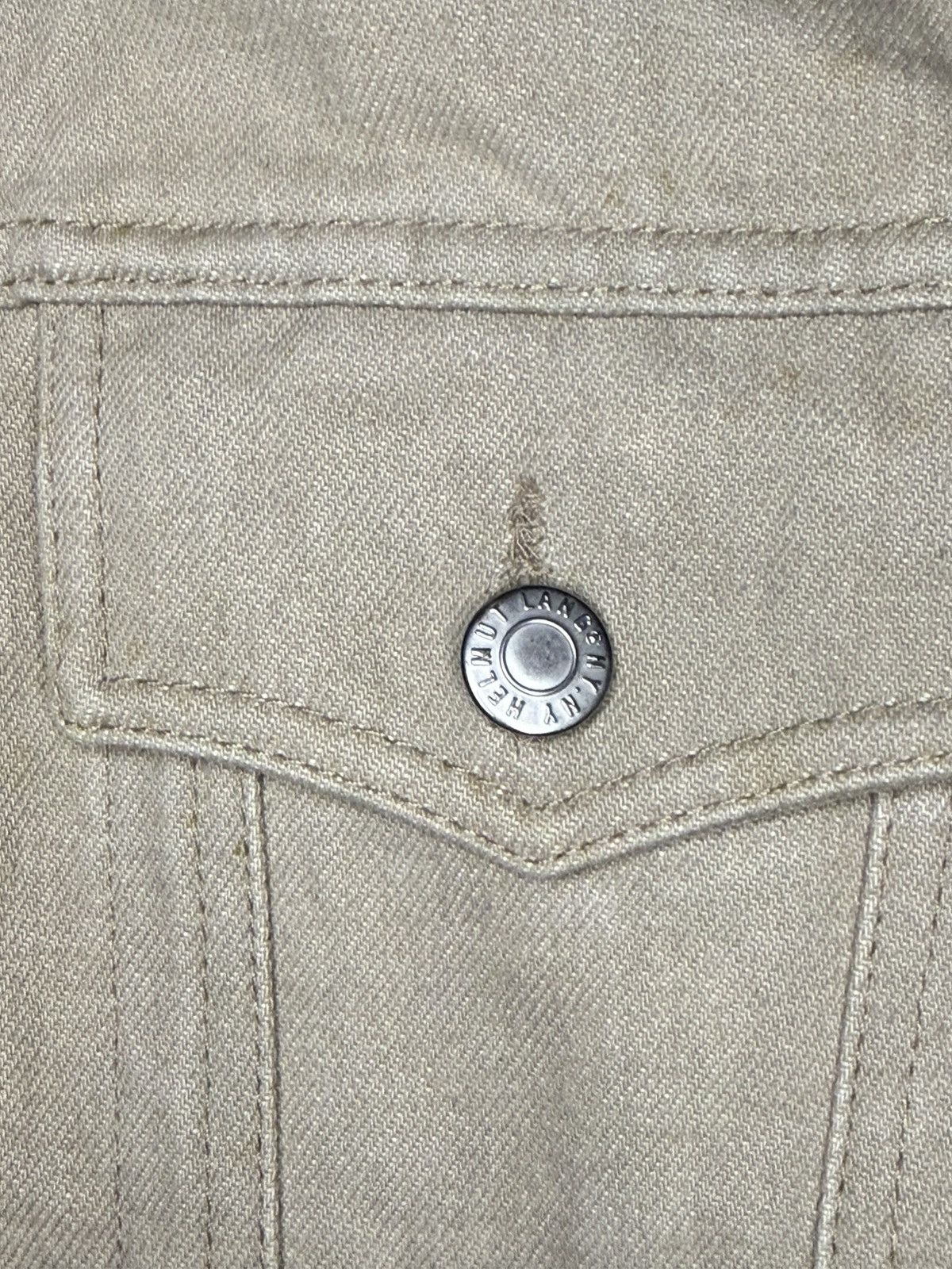 Helmut Lang 90s Helmut Lang Denim Trucker Jacket Beige Size US XS / EU 42 / 0 - 5 Thumbnail