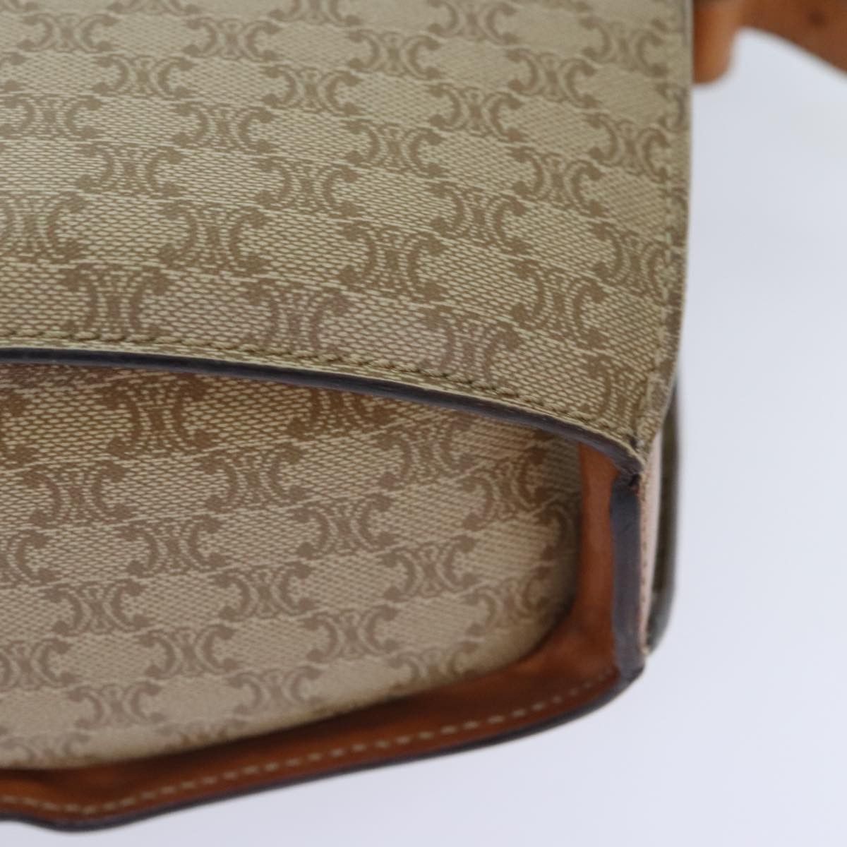 Celine CELINE Macadam Canvas Shoulder Bag Beige Gold Size ONE SIZE - 12 Thumbnail