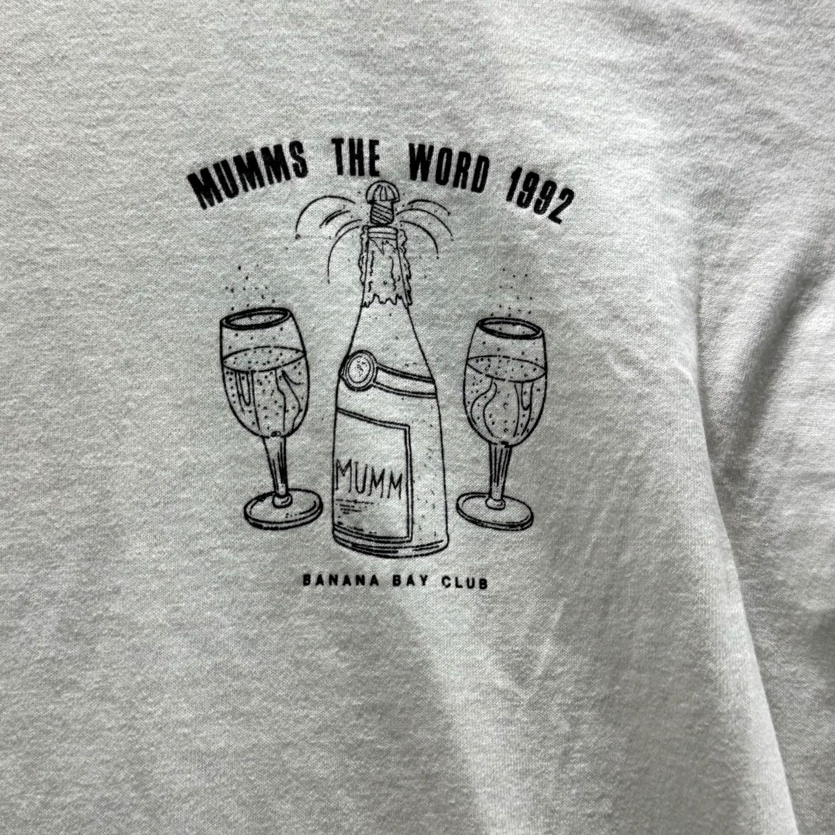 Vintage VINTAGE Screen Stars Best Shirt Mens XL White Mumm Champagne Graphic Tee Size US XL / EU 56 / 4 - 3 Thumbnail